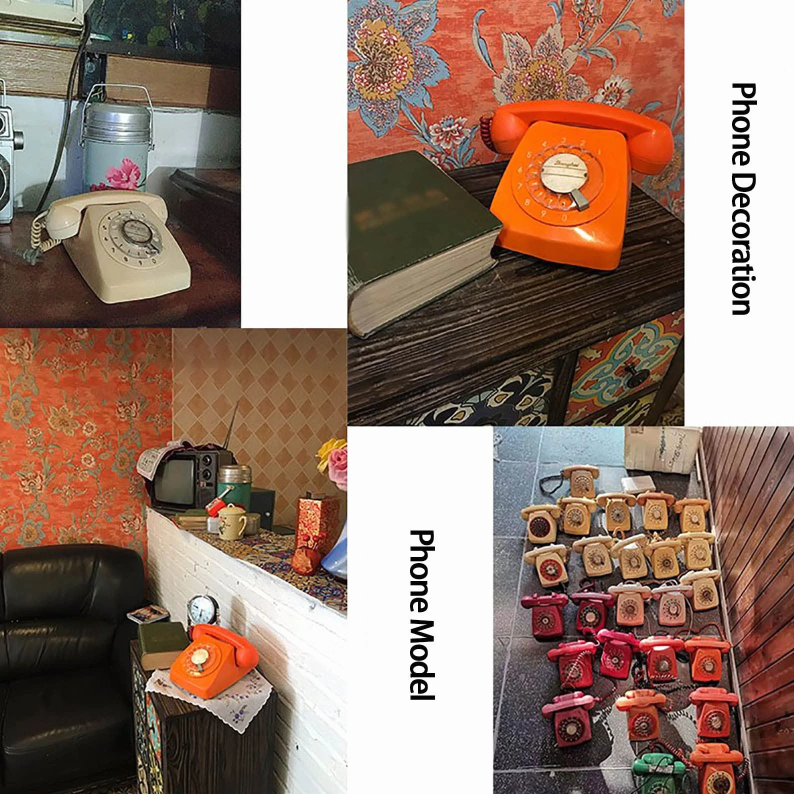 Vintage telefon stacjonarny retro styl telefon telefon stacjonarny biurko dekoracja do domu biura hotelu