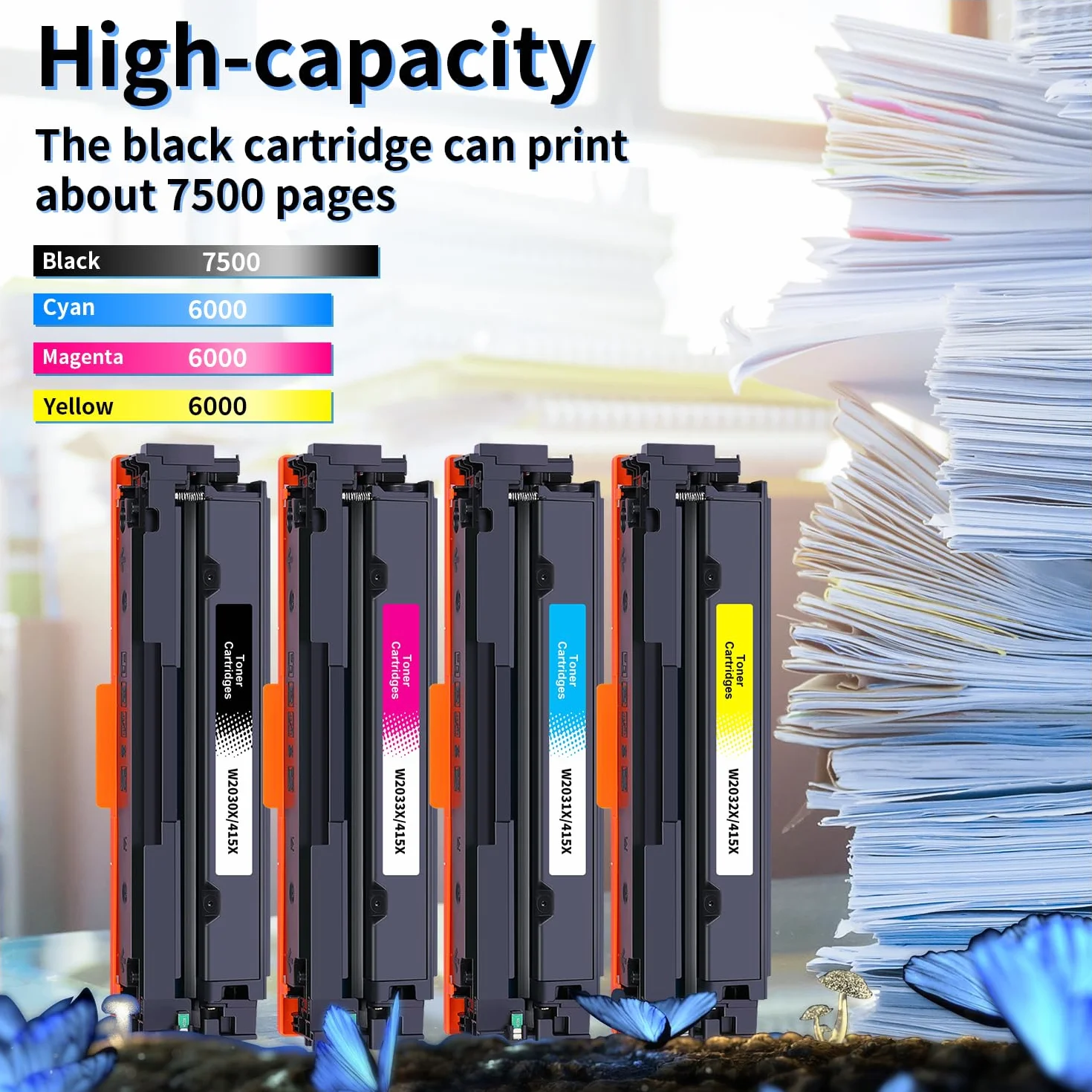 LOSMANN 415X Toner kompatybilny z HP 415X 415A W2030X W2030A toner zamiennik do HP Color Laserjet Pro MFP M479fdw M479fnw M479fnw M479fdn M479dw M454dn M454dw M479 M454 M4800 f (czarny) f