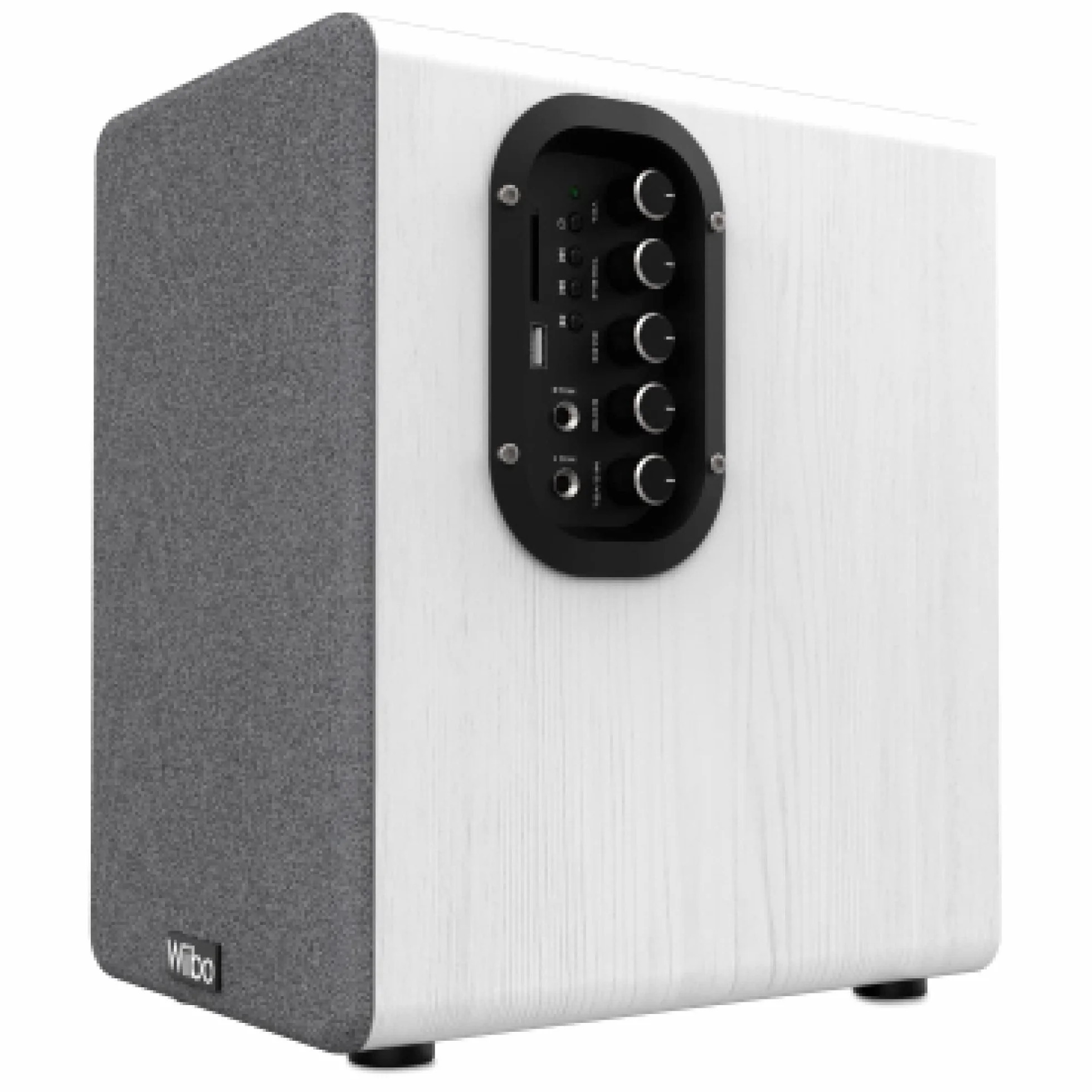 Wiibo Neo 100 - Przenośne głośniki Bluetooth Vintage - Inteligentne głośniki HiFi - Głośniki półki - Moc 100W - 250 mm x 180 mm x 300 mm - Biały