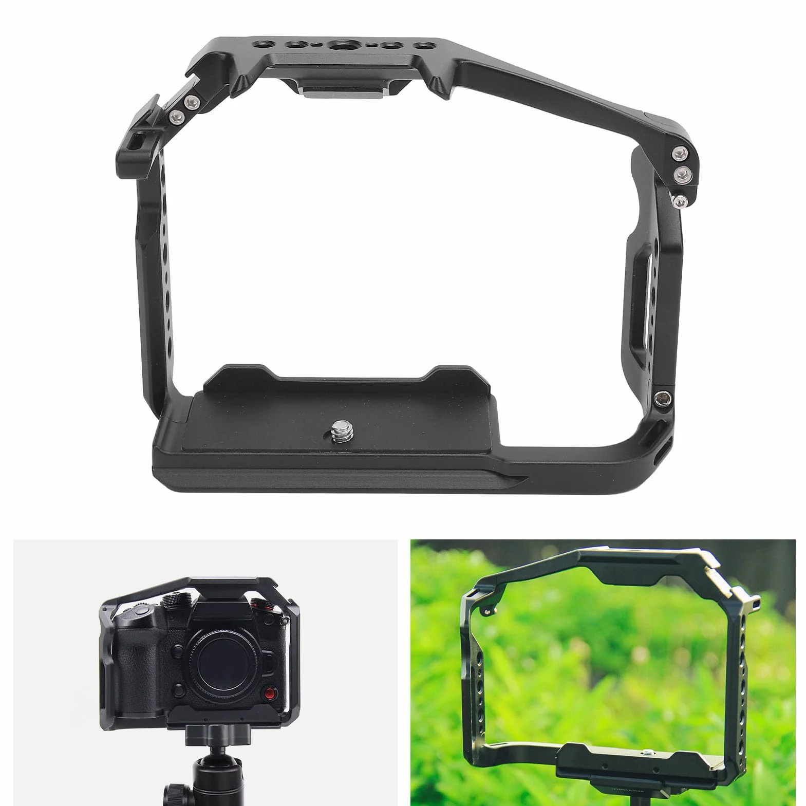 Klatka na Aparat do GH6, Metalowy Wspornik ze Stopu Aluminium z Mocowaniem na Zimno i Elastycznym Montażem do Fotografowania lustrzanką cyfrową
