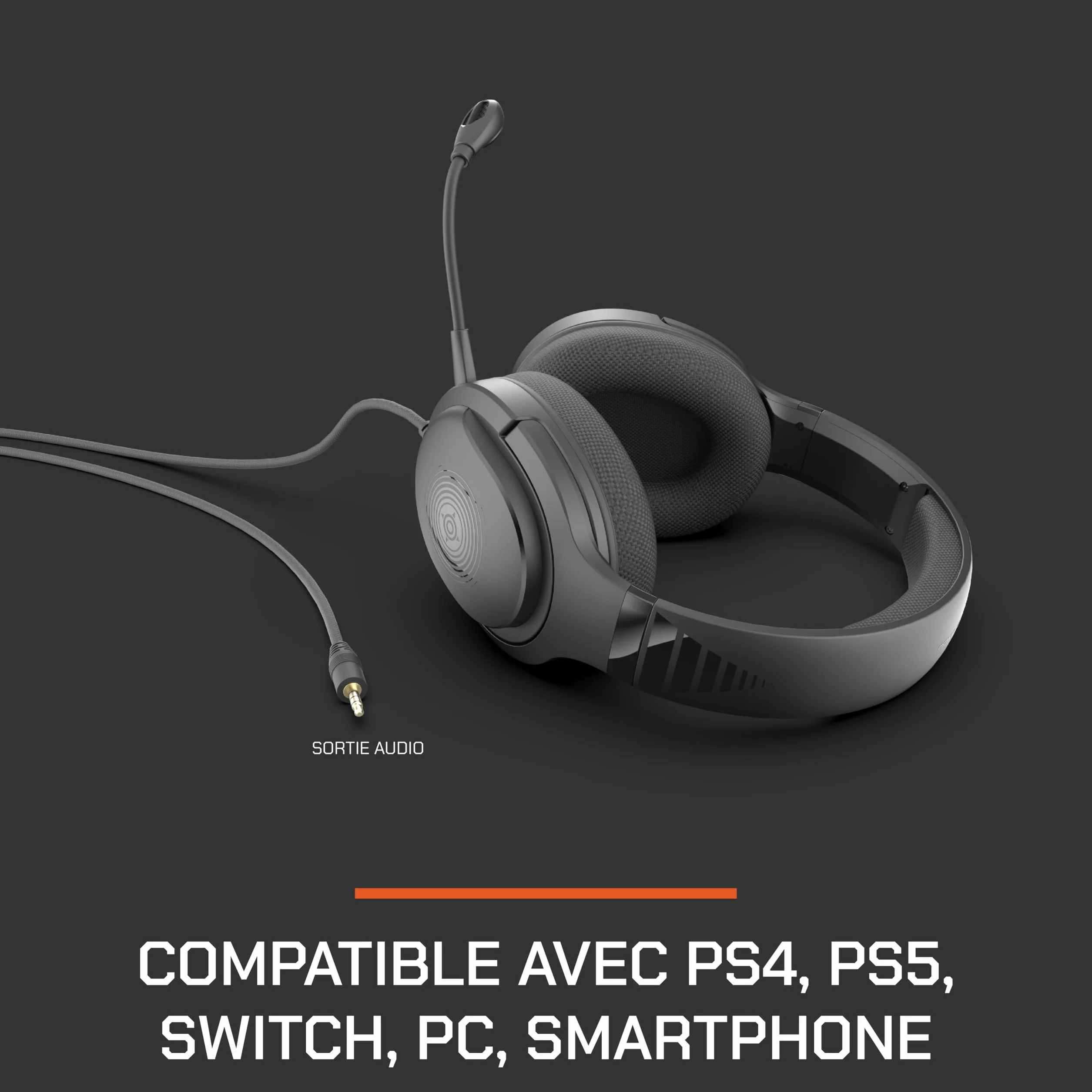 NOVA GAMING AUSTRALIS - Przewodowy zestaw słuchawkowy do gier z wyjmowanym mikrofonem - lekki i wygodny dodatek dla graczy - kompatybilny z wieloma platformami (PC, PS4-5 i Switch) - czarny