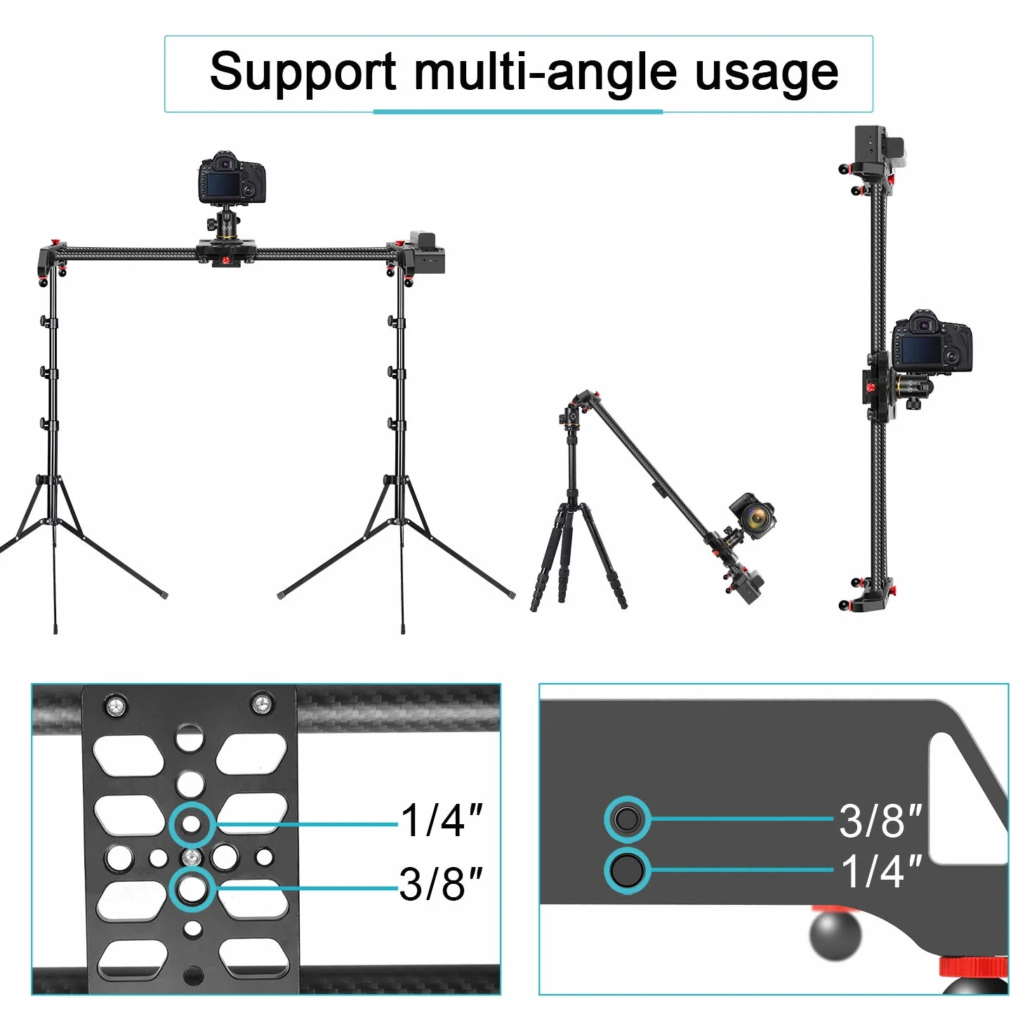 GVM 80 cm suwak kamery z napędem, szyna kamery ze sterowaniem aplikacją, stabilizator wideo z przyspieszonym śledzeniem i panoramicznym nagrywaniem wideo 120° do kręcenia filmów fotograficznych