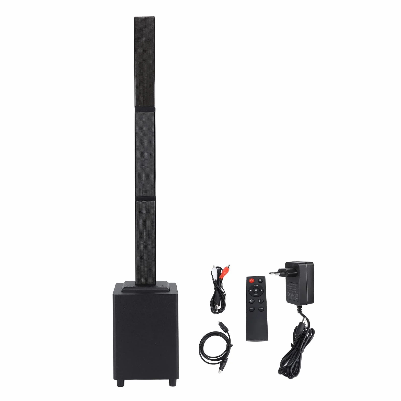 Głośnik Bluetooth RGB z Pilotem, Oświetleniem Otoczenia Bezprzewodowy Głośnik Bluetooth 5.0 z Dźwiękiem 3D do Kina Domowego Karaoke, Czarny (LICAEVEYnw870mz3vq-11)