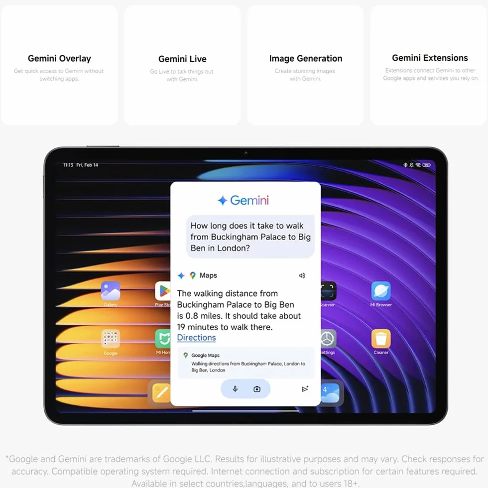 XIAOMI Tablet Pad 7, 8 GB + 256 GB niebieski, ekran 11,2" pojemność baterii 8850 mAh, Snapdragon 7, Android 15, aparat główny 13 MP, z ładowarką