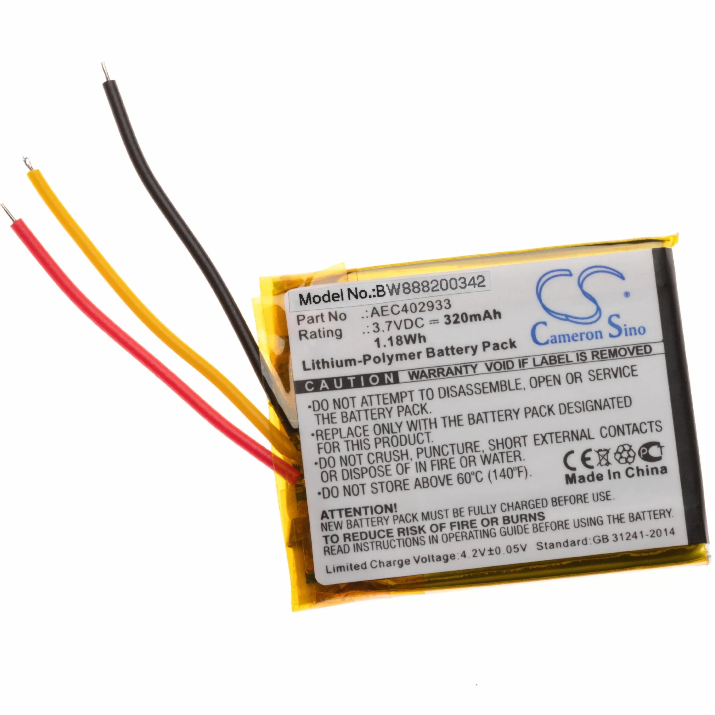 vhbw Akumulator kompatybilny z bezprzewodowymi słuchawkami AKG N60 NC (320 mAh, 3,7 V, litowo-polimerowy)
