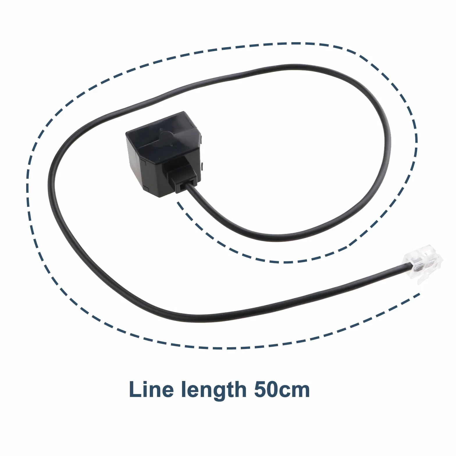 Adapter treningowy do telefonu, rozdzielacz Y, RJ9 4P4C, kryształowa głowica, kompatybilny z Cisco, kompatybilny z Avaya, kompatybilny z Plantronics, 50 cm, czarny