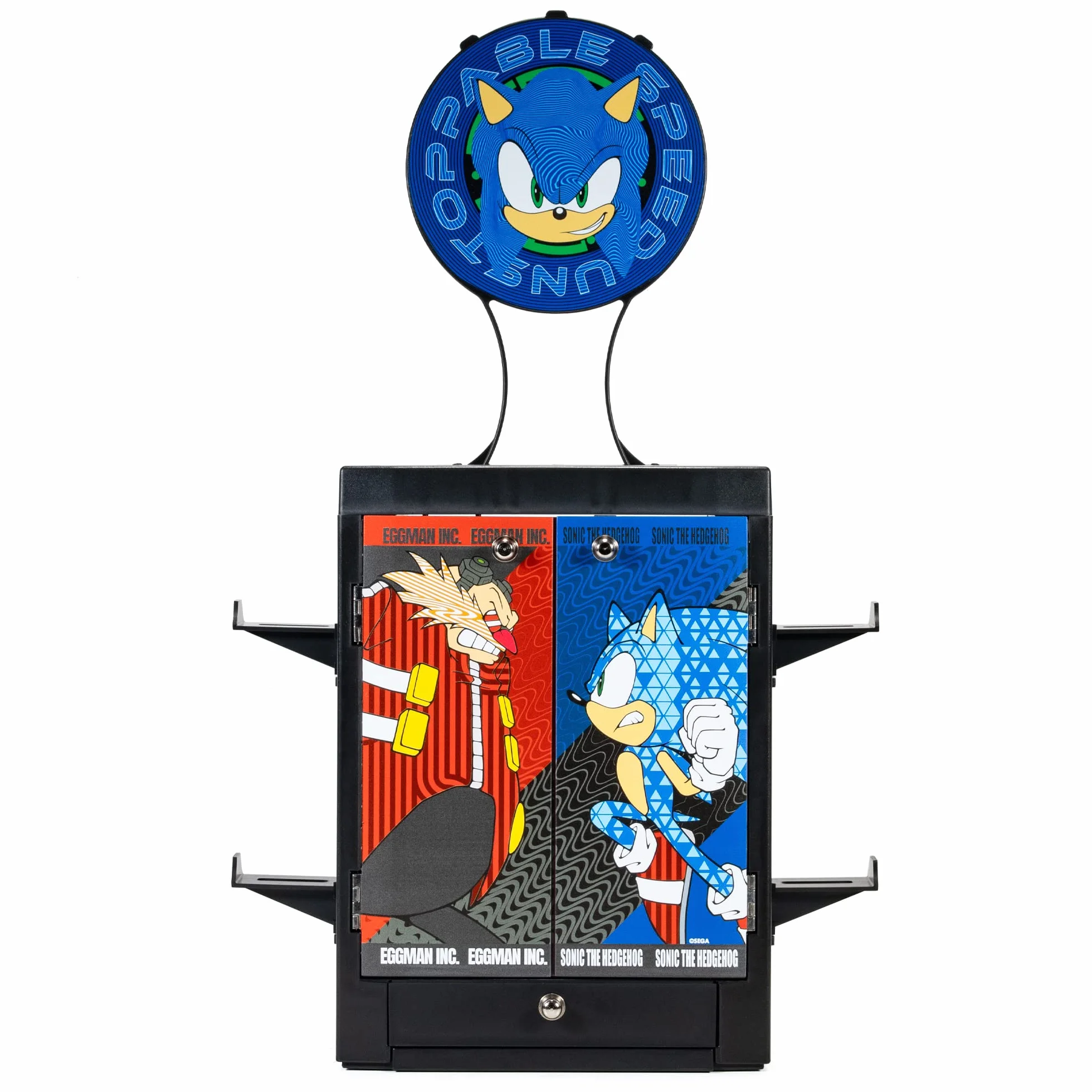 Numskull Sonic The Hedgehog szafka do gier, uchwyt na kontroler, stojak na słuchawki do PS5, Xbox Series X S, Nintendo Switch, oficjalny produkt Sonic The Hedgehog