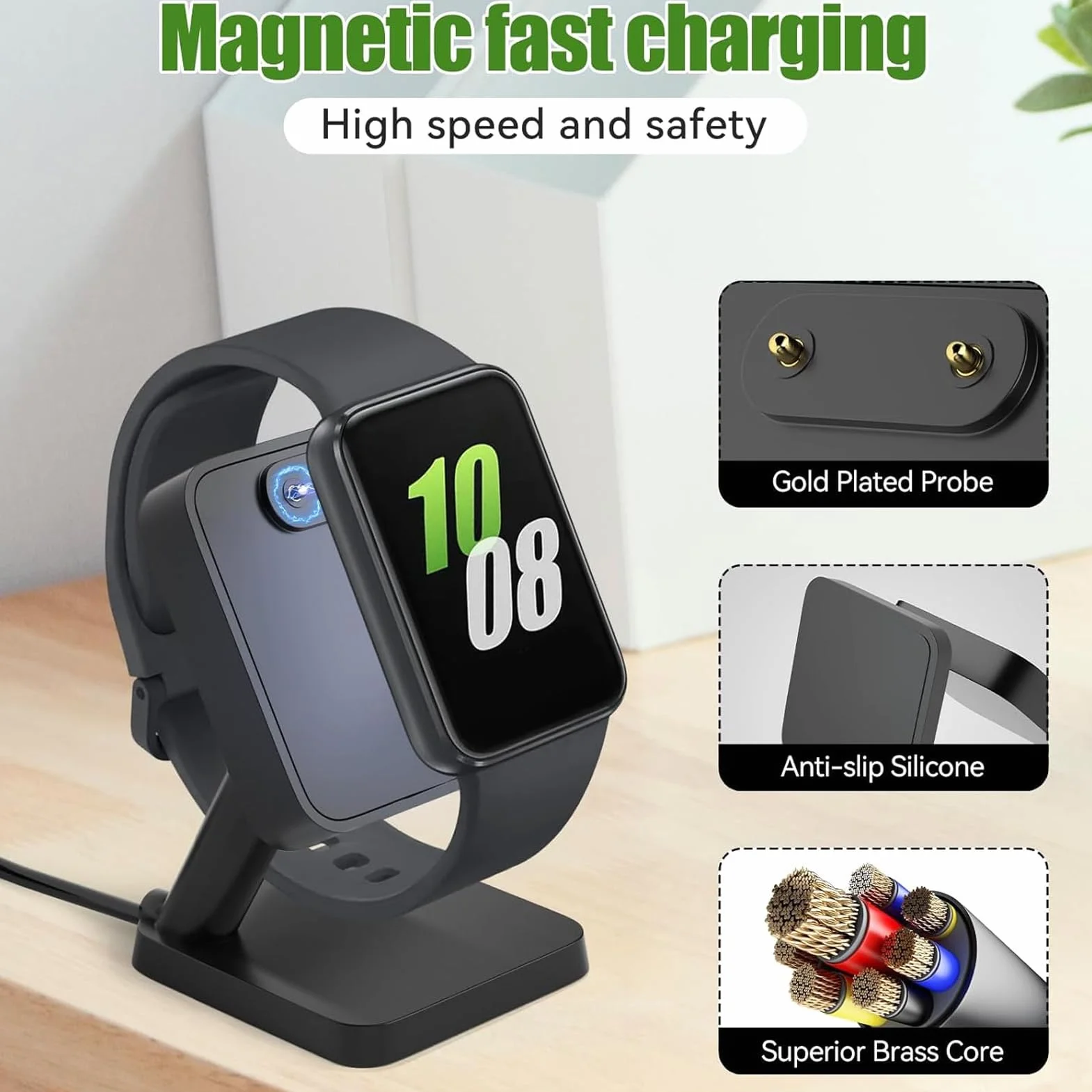 Magnetyczna Podstawa do Ładowania Smartwatch Fit 3, Stacja Ładowania z Kablem 3,3 Stóp