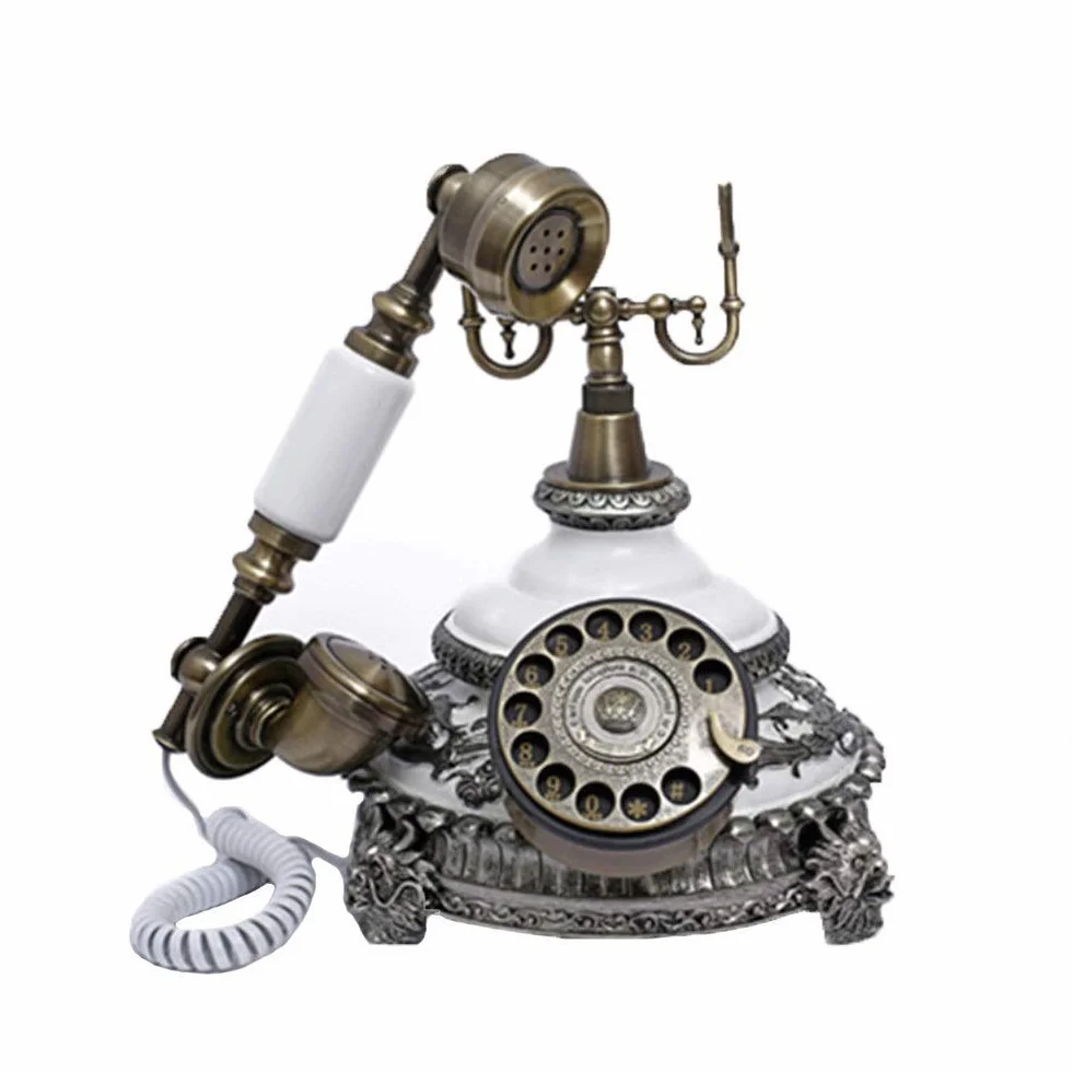 Telefon Stacjonarny Do Domu, Europejski Telefon W Stylu Antycznym, Telefony Z Tarczą Obrotową, Telefon Stacjonarny W Stylu Retro, Telefon Przewodowy Do Domu I Wystro