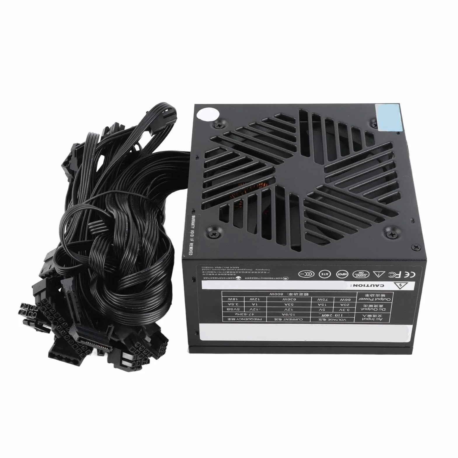 Tosuny Zasilacz do Komputera Stacjonarnego 800 W |Aktywny PFC, Dwurdzeniowy, Automatyczny Wentylator do Gier