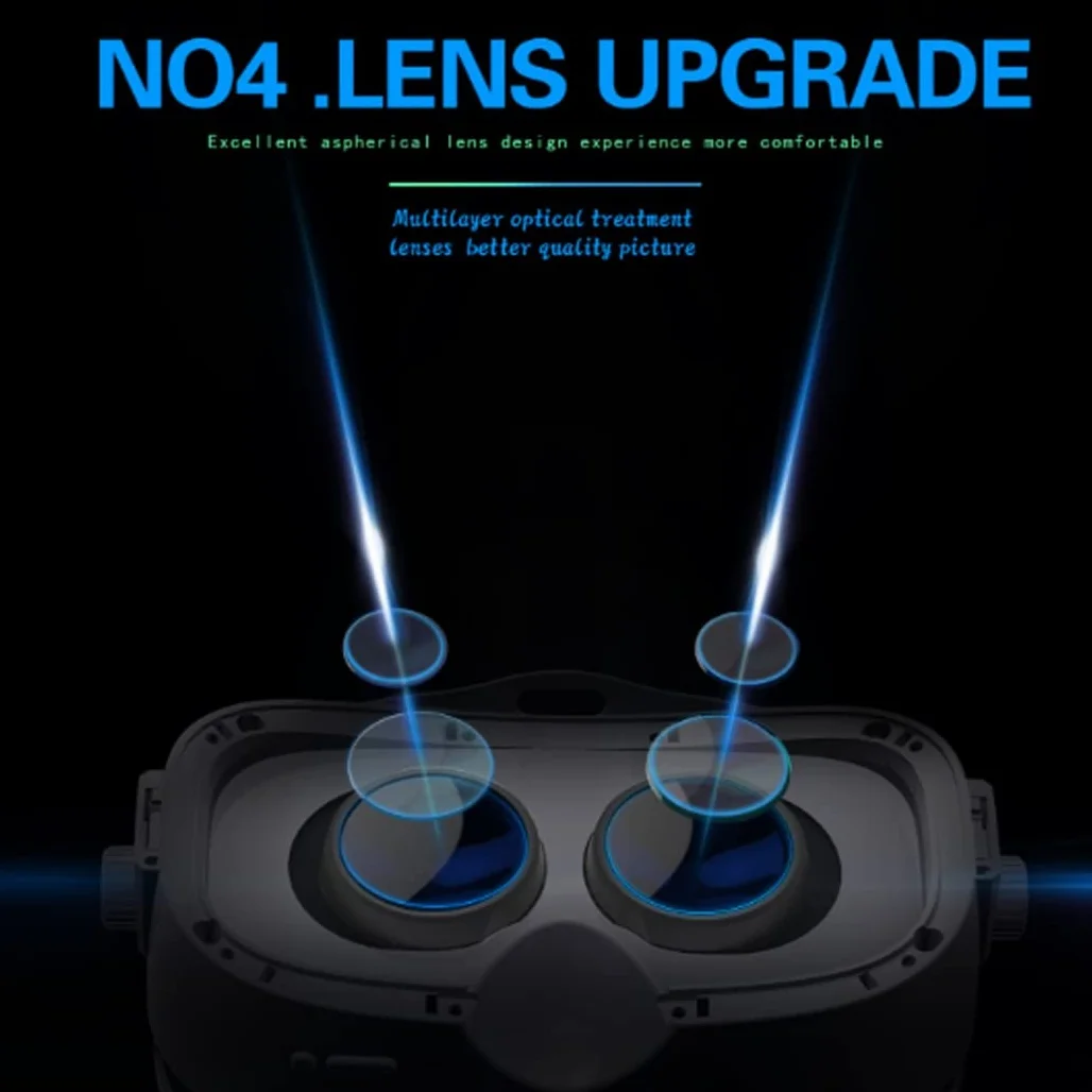 Okulary 3D, Virtual Reality, zestaw słuchawkowy, ochrona oczu, okulary VR do filmów 3D i gier, kontroler Bluetooth do iPhone 13 Pro Max/13 Pro/13/12/11, do Samsung Galaxy S21, Huawei, X. iaomi-Seria nie