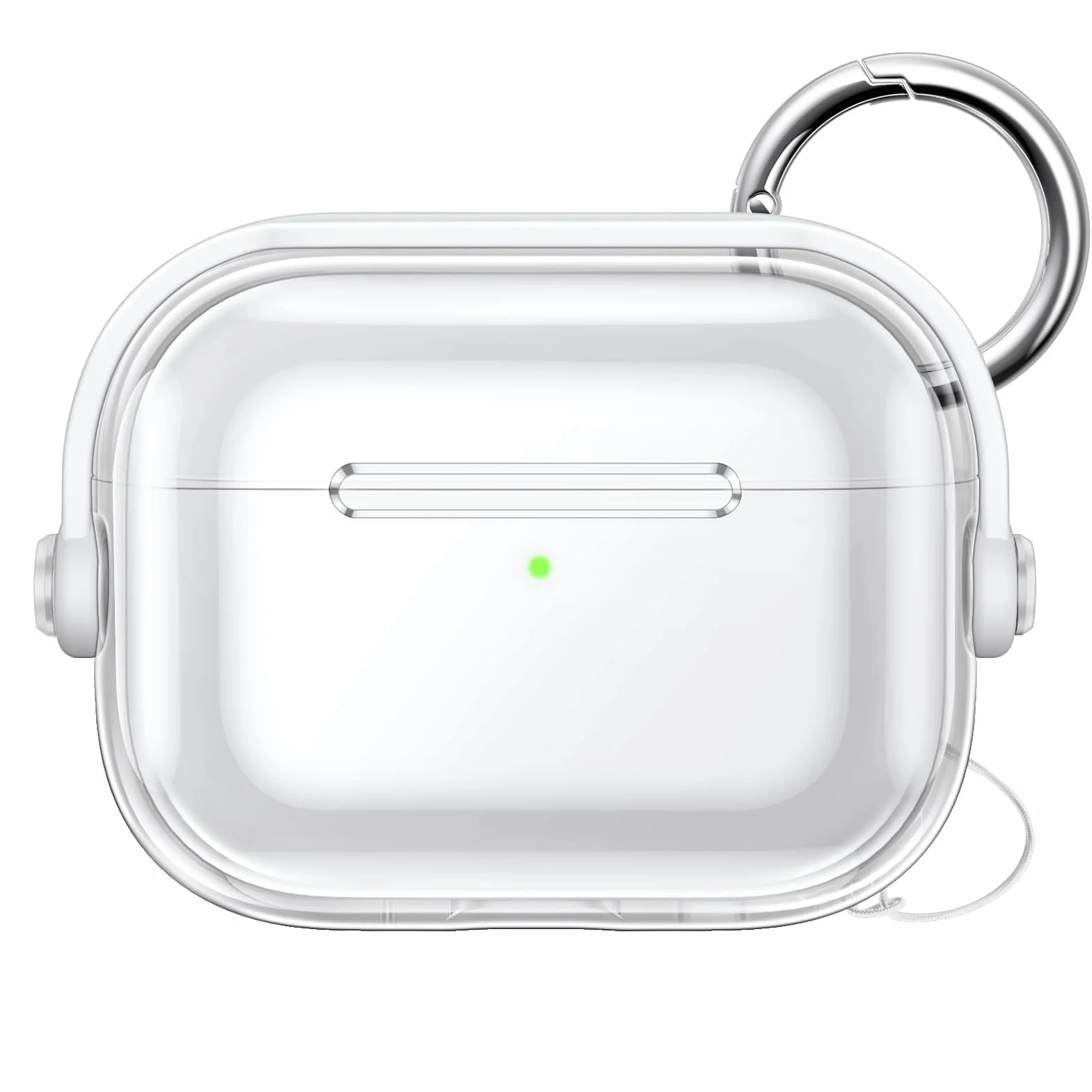 JETech Przezroczyste Etui z Bezpiecznym Zamknięciem dla AirPods Pro 3 (2025) z Brelokiem, Wysoce Przezroczysty Miękki TPU, Odporny na Wstrząsy Ochronny (Przezroczysty)