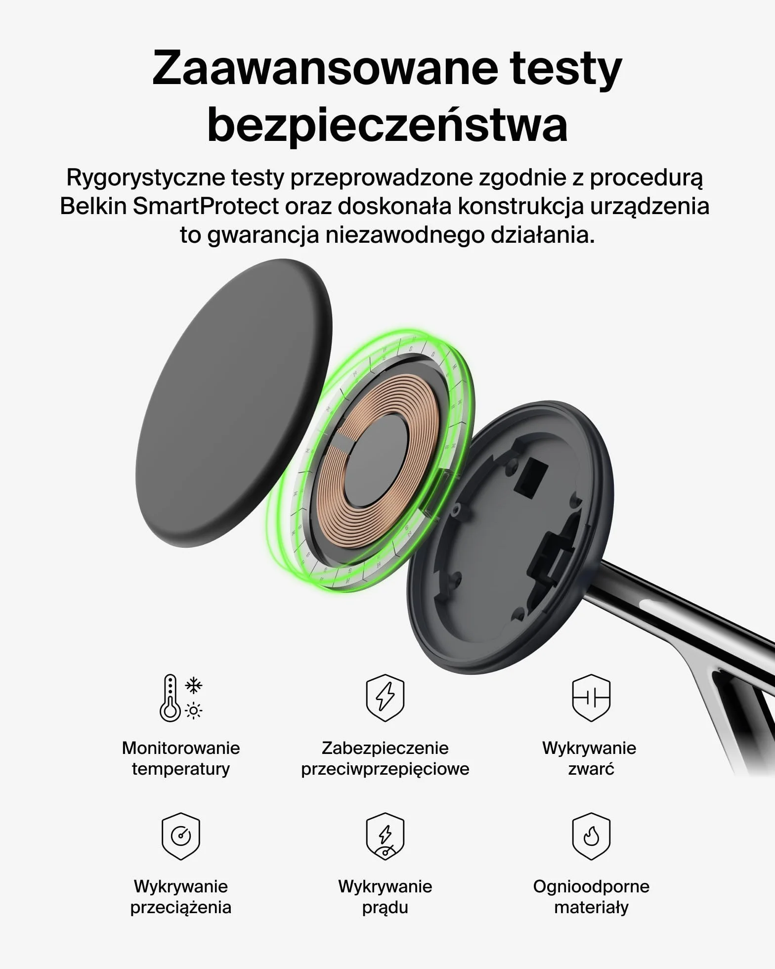 Belkin UltraCharge Bezprzewodowa Stacja Ładująca 3 w 1 z Qi2, 25 W – Czarna | Zgodna z MagSafe Ładowarka do Urządzeń iPhone, Apple Watch i Słuchawek, Certyfikat Qi2.2, z Kablem USB-C i Zasilaczem 45 W