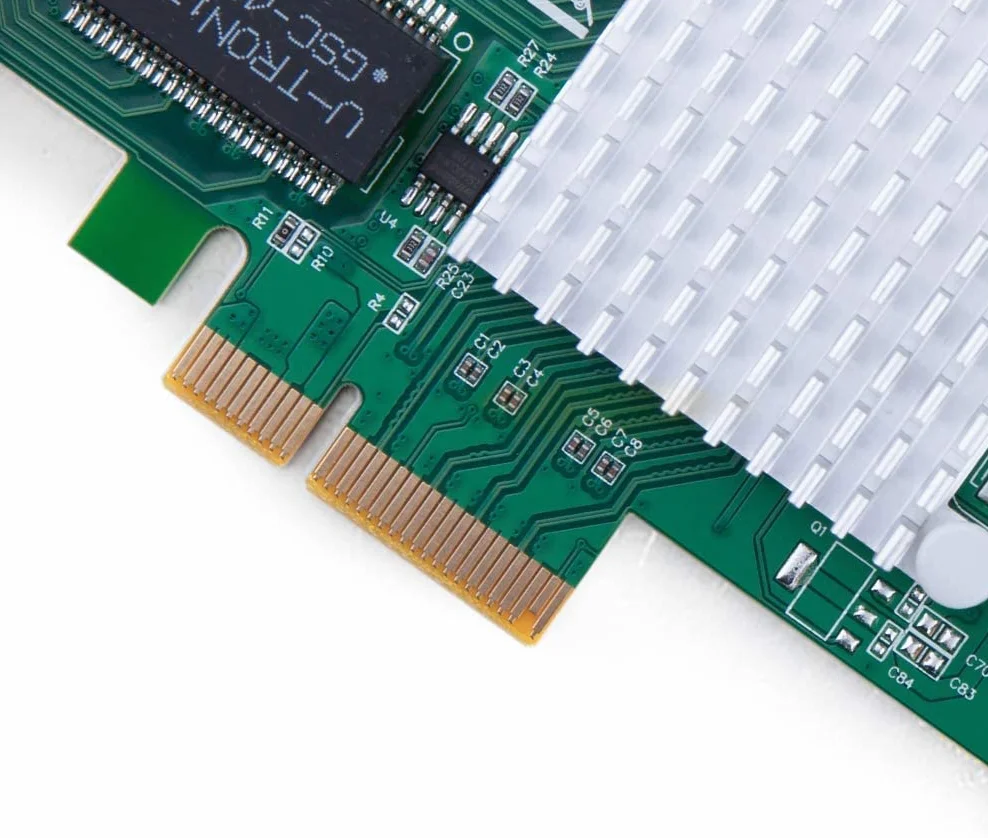 ipolex Gigabit karta sieciowa PCI-E Intel I350-T4 - I350 Chip, 1 GB PCI Express Enternet 2.0 X4 karta LAN, 10/100/1000Mbps Quad RJ45 Ports(NIC) do Windows Server, Linux, VMware ESX