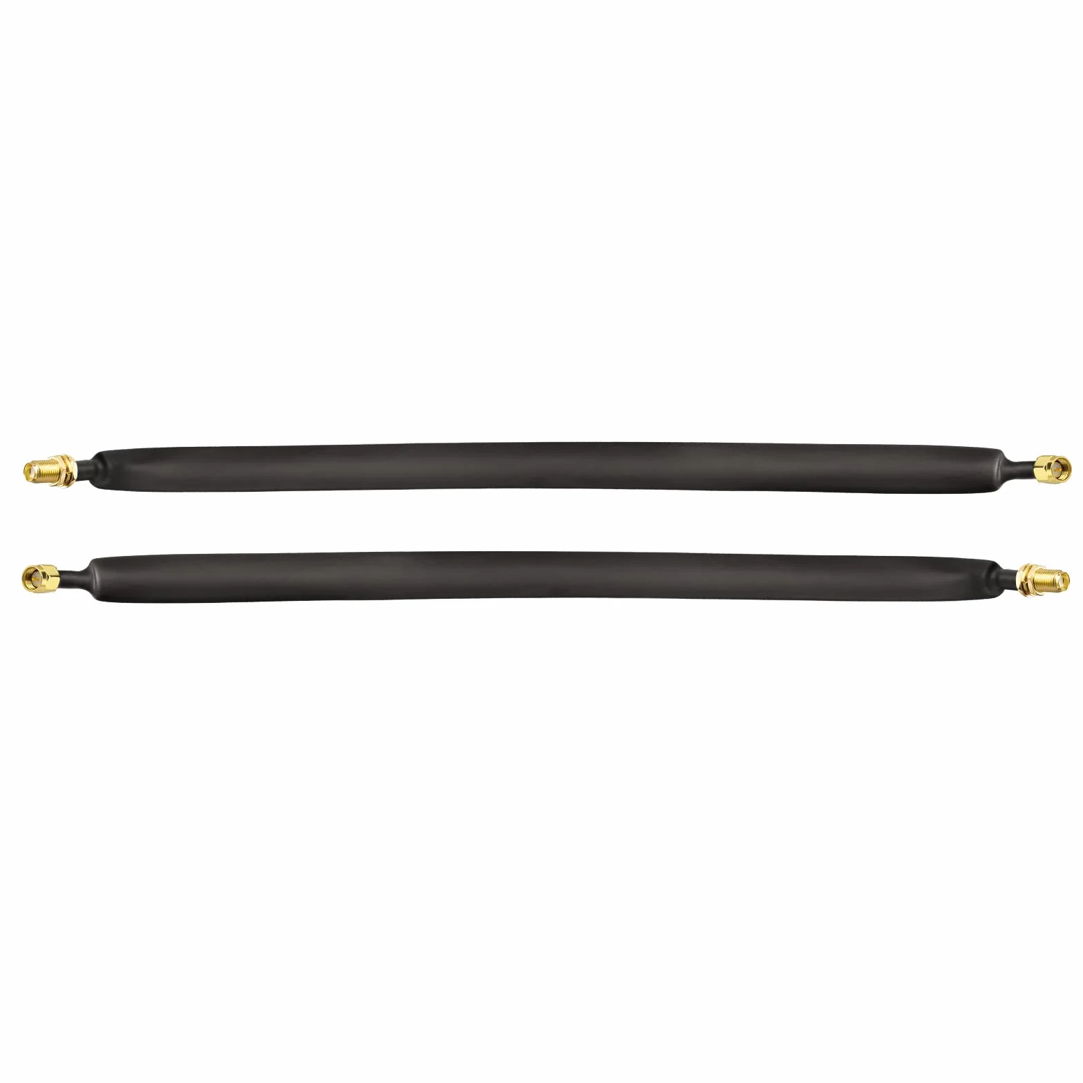 Bingfu SMA Kabel Koncentryczny do Okna 30 cm Męski na Żeński LoRa Płaski Kabel Tuleja Okienna Podajnik do Anteny 4G LTE, Antena Helowa, Górnicza, 2 szt