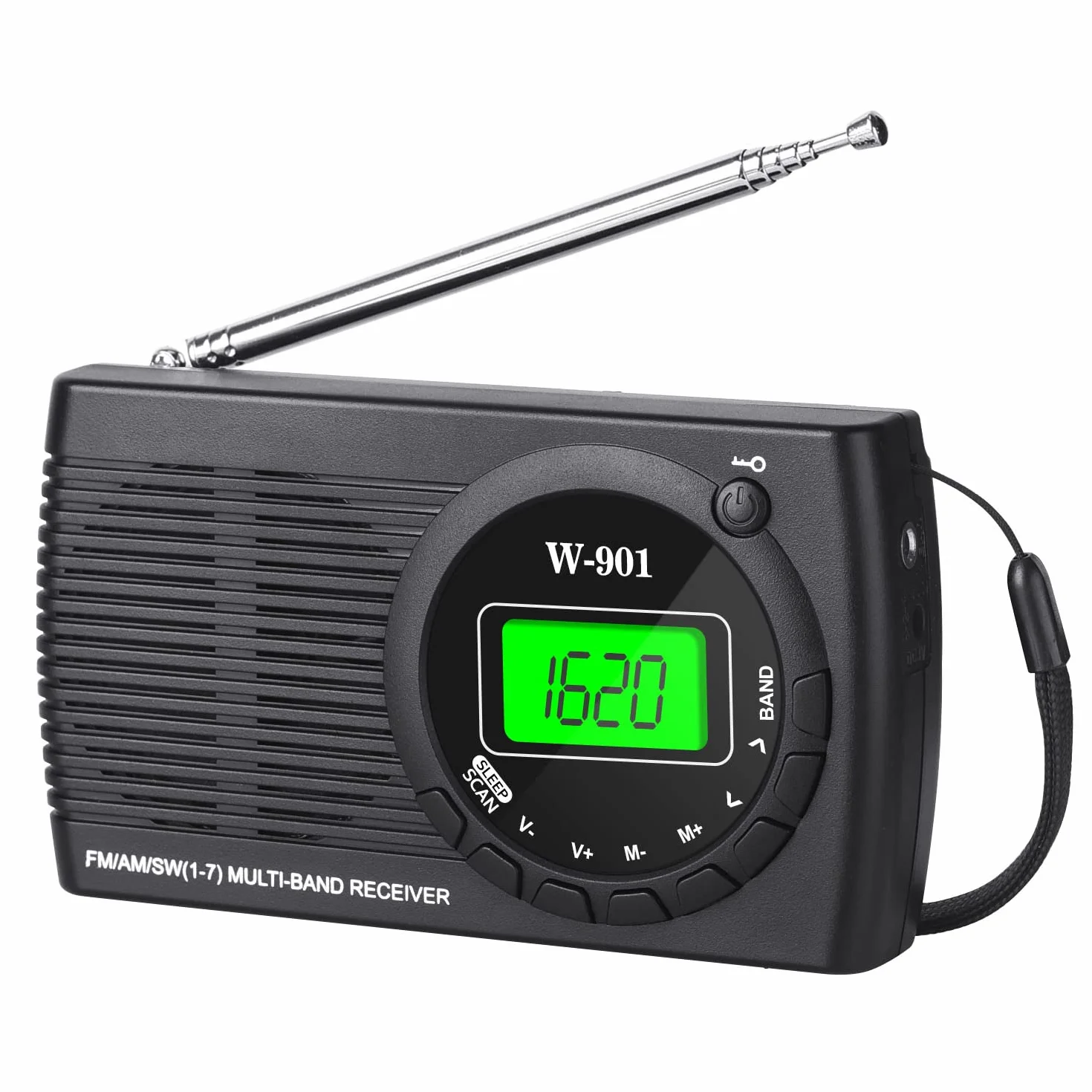Padwa Lifestyle radio kieszonkowe przenośne z baterią Aa wyświetlacz gniazdo słuchawkowe