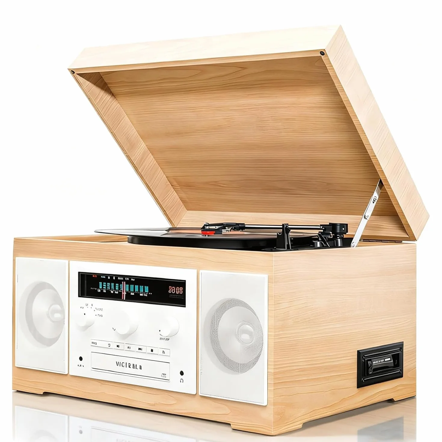 Przenośny odtwarzacz CD z kasetą kasetową i radiem AM/FM, wyjście/wejście audio, kompaktowa konstrukcja do użytku domowego i biurowego, ciesz się muzyką w dowolnym miejscu