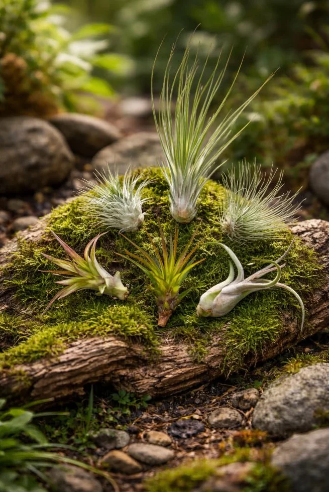 Tillandsien mix 5 sztuk EXTRA T. fuchsii var gracilis Air Plants łatwe w pielęgnacji naturalna dekoracja