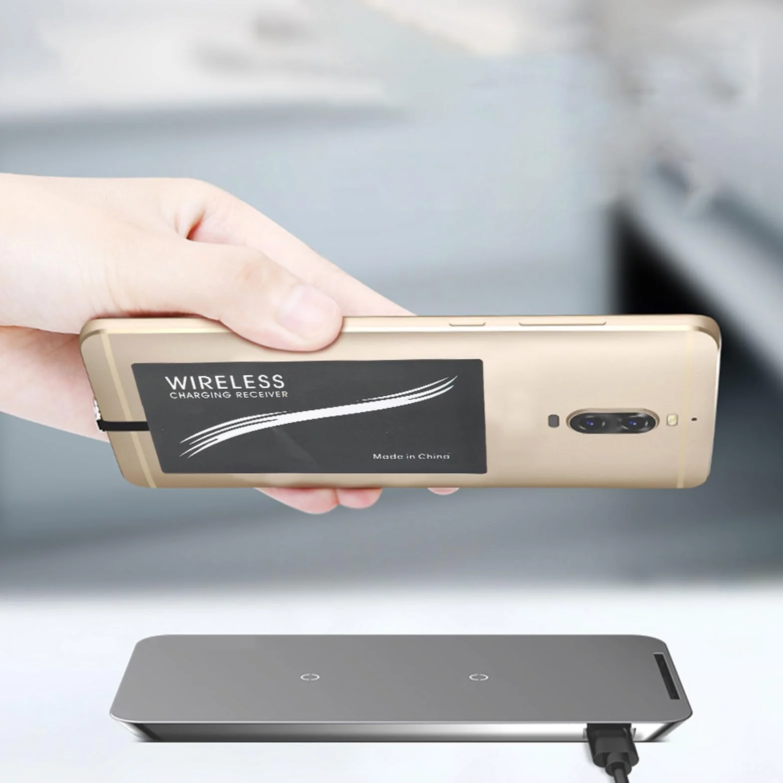 Odbiornik ładowania bezprzewodowego USB-C 15W 2 szt. Zestaw