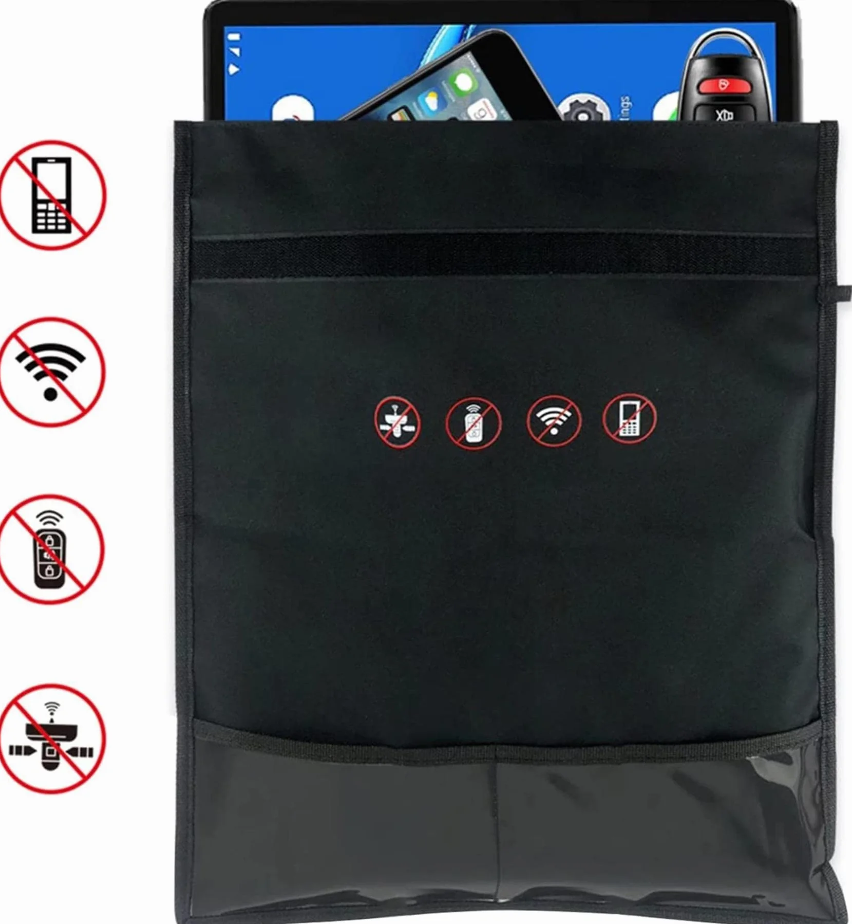 Zakłócacz sygnału, Etui na kluczyki samochodowe z GPS i RFID, antykradzieżowe, antyradiacyjne, antyhakerskie, szpiegujące, do notebooków telefonów komórkowych(25x28cm)