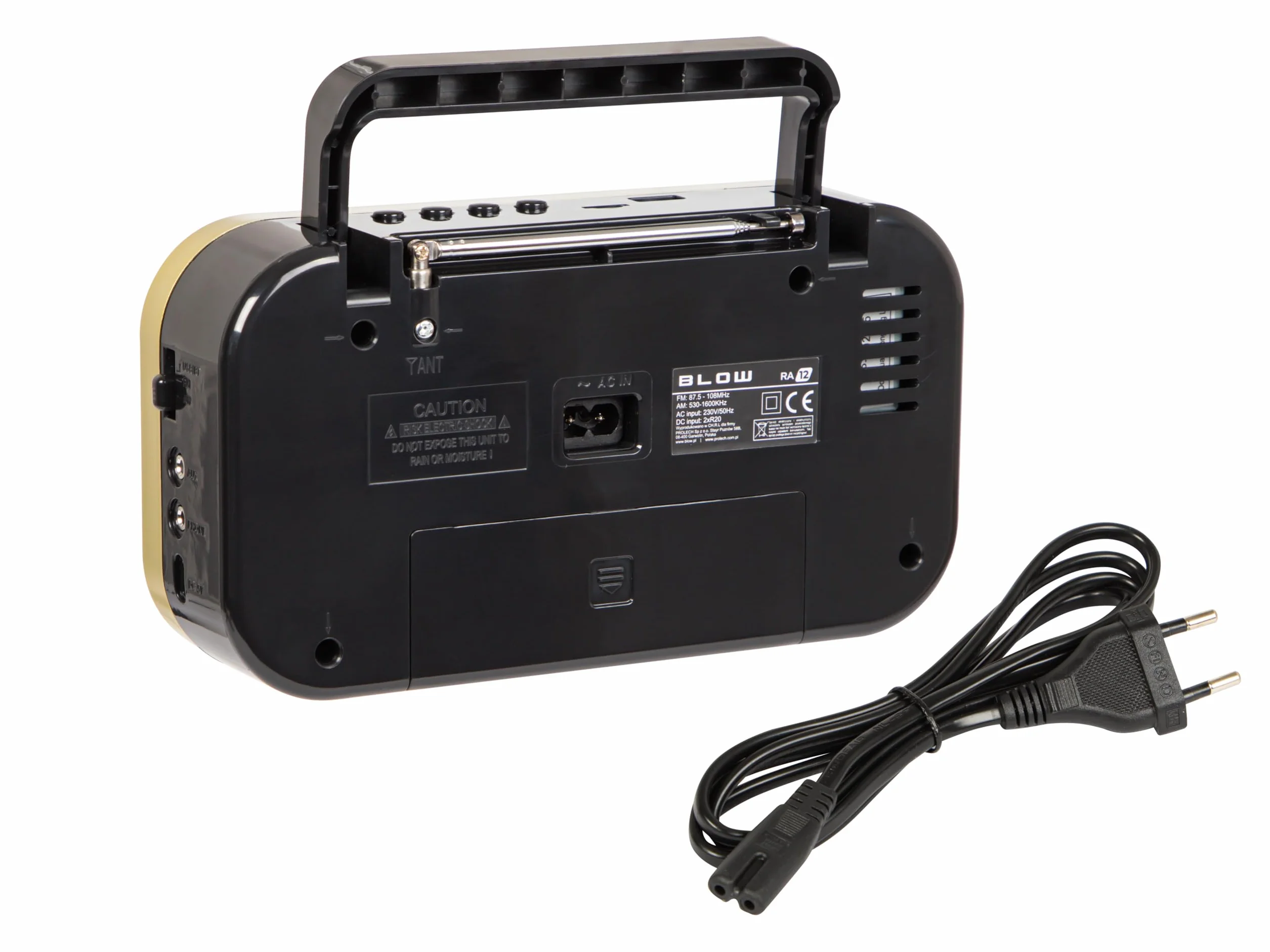BLOW RADIO KUCHENNE RETRO BLUETOOTH USB SD 230V PRZENOŚNE NA BATERIE R20 ANTENA