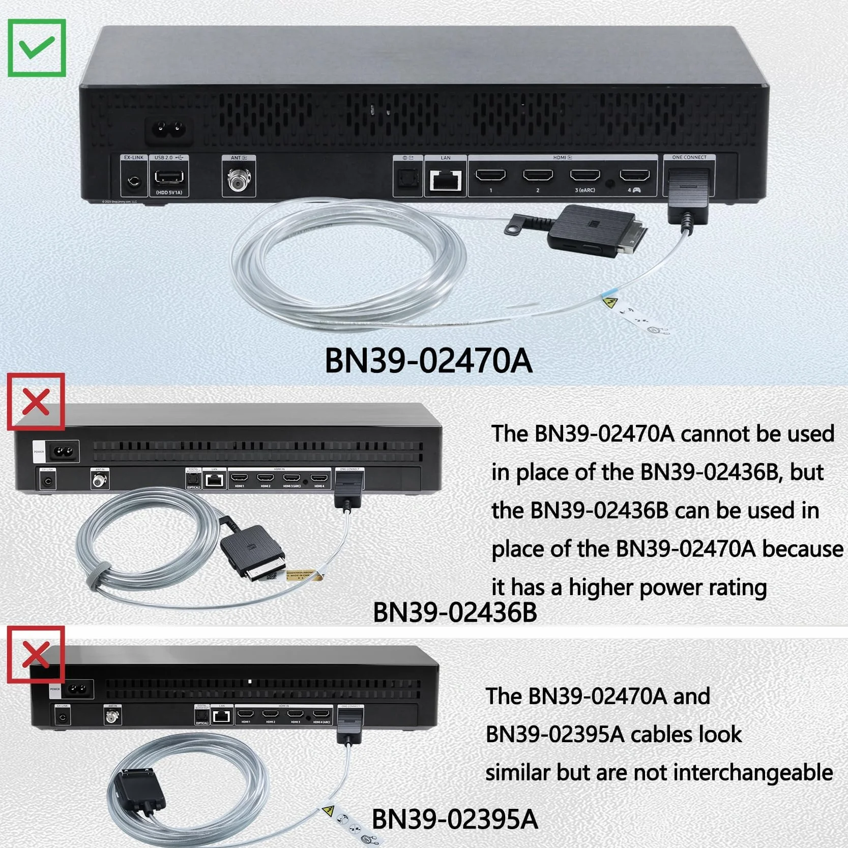 Do ramki QLED 4K Smart TV One Invisible Connect Cable QLED One Invisible Connect Cable BN39-02470A do telewizora QN65LS03RAFXZA QN65LS03C
