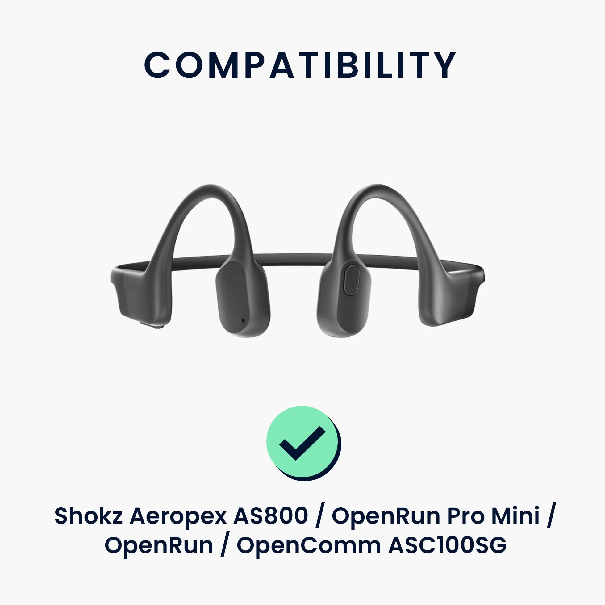 kwmobile Kabel do ładowania USB typu c kompatybilny z Shokz Aeropex AS800 / OpenRun/OpenRun Pro Mini/OpenComm ASC100SG - kabel do smartwatcha - w kolorze czarnym