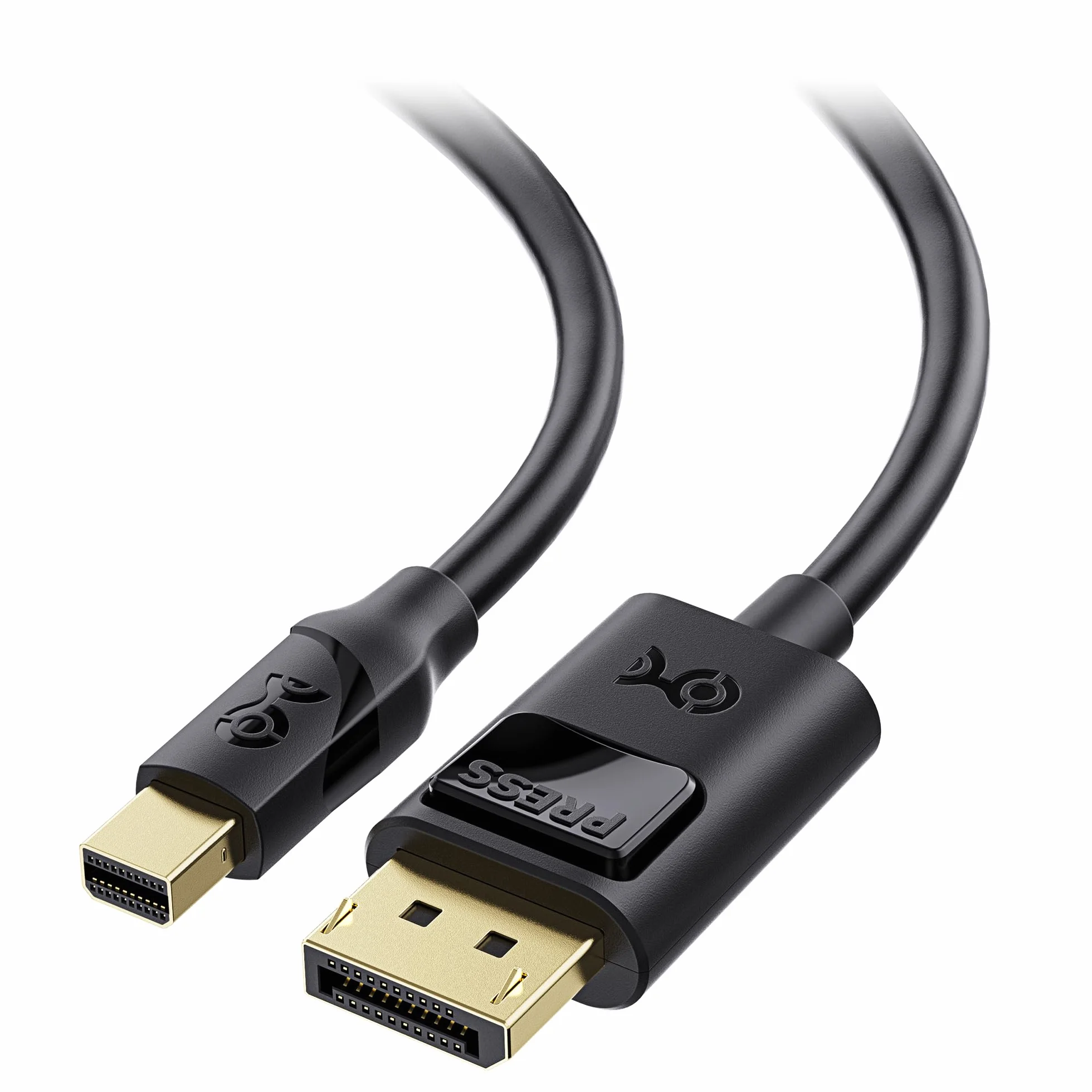 Cable Matters Kabel Mini DisplayPort do DisplayPort 8K (kabel DisplayPort do Mini DisplayPort 1.4) w kolorze czarnym 1,8 mz 7680x4320 przy 60 Hz - kompatybilny z portem Thunderbolt 2