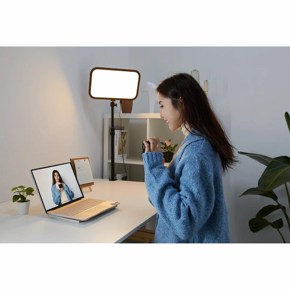 Godox LED Light ES45 zestaw do e-sportów, 2800 K-6500 K, drążek montażowy z aplikacją i pilotem zdalnego sterowania, do YouTube Game Live Photography Studio Lighting