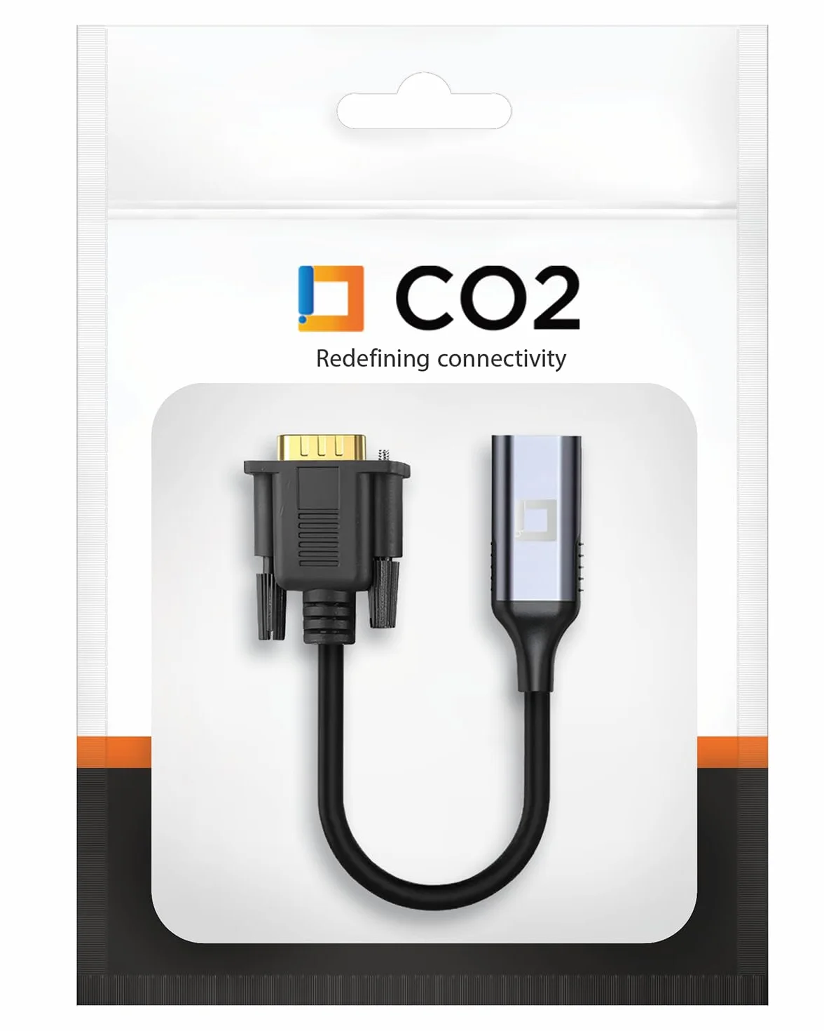 Konwerter CO2 Adapter VGA D-SUB do HDMI 2K/60Hz, Full HD 1080p, Pozłacany, Aluminium Space Gray