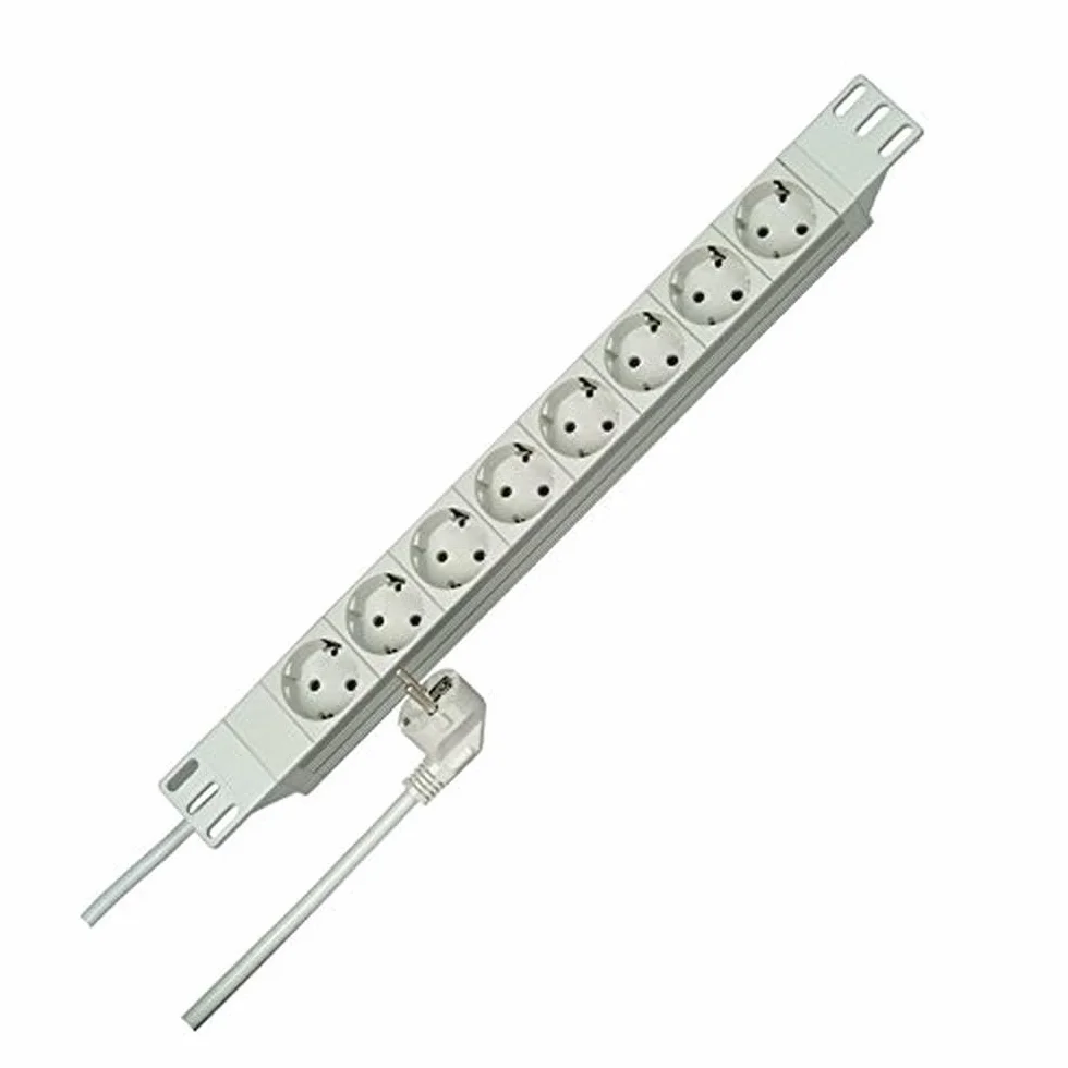 Kopp 930804013 PROFIversal 8-krotny z ochroną godziny, Gniazdko 45 stopni gedr. garnki, 5 mm², 2 m, 250 VAC, 16 A, biały