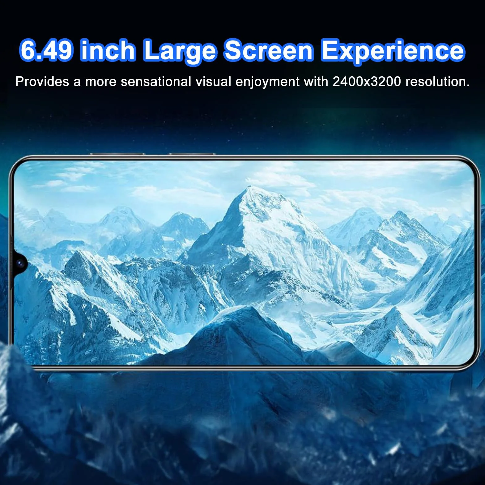 C20 Pro Smart Phone, 6,49 Cala Ekran HD 8 GB RAM 64 GB ROM MT6580A CPU 24MP Tylna Kamera 8000 MAh Bateria z Rozpoznawaniem Twarzy, na 12 (WHITE)