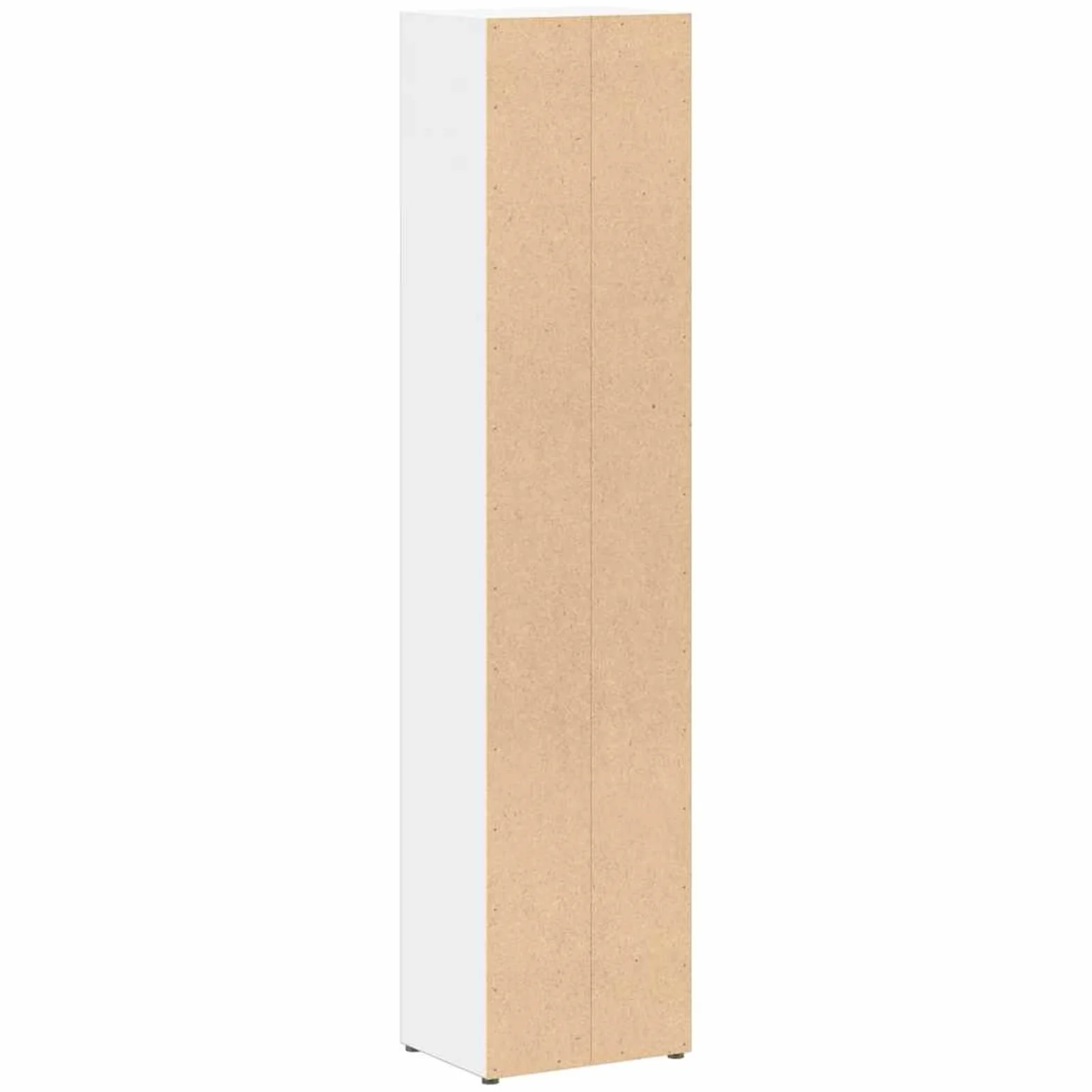 Regał na płyty CD, zestaw 2 szt. – pionowy system sortowania płyt CD z materiału drewnopochodnego, biały, 21 x 16 x 93,5 cm, do kolekcji muzyki w salonie lub biurze