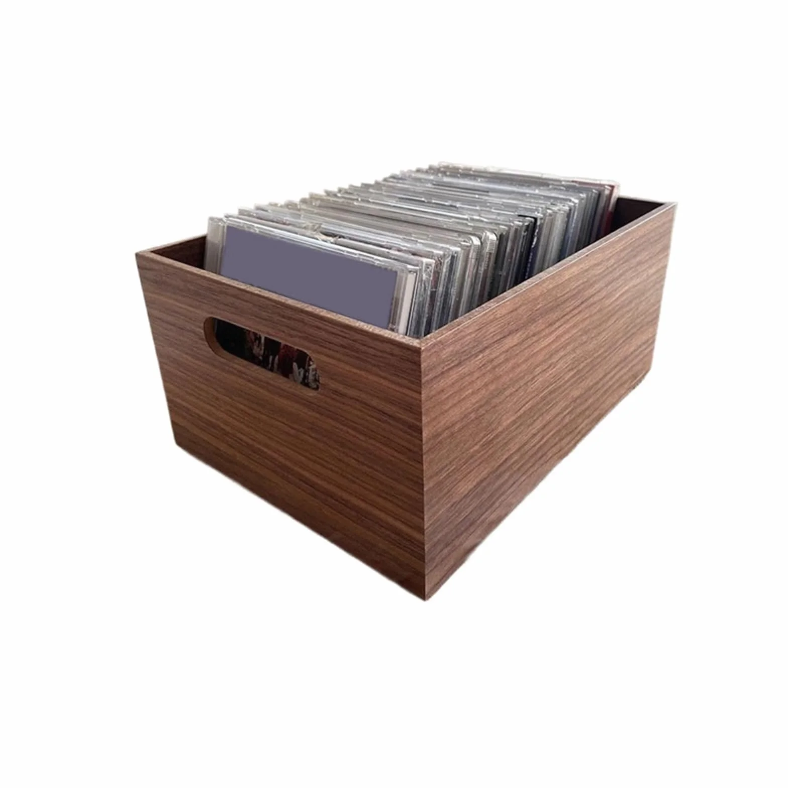 Stojak na płyty Wielofunkcyjny stojak na płyty CD, drewniane pudełko albumy, retro do przechowywania