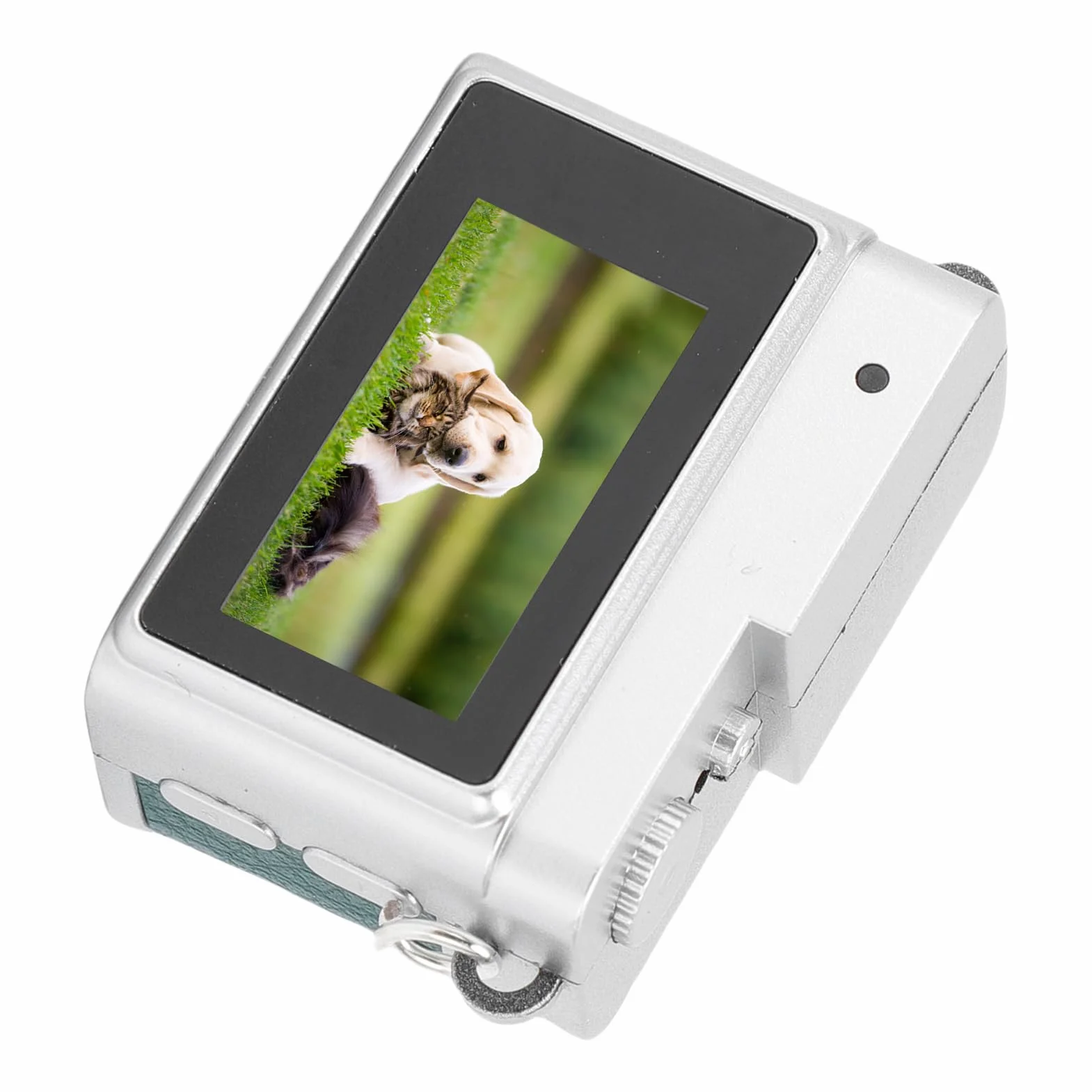 Bewinner Vintage Mini Digital Camera, Styl Retro 1080p FHD Kamera Wideo, LED Fill Light Pocket Cyfrowe Kamery, Przenośna Kompaktowa Kamera Kieszonkowa z kartą 128 GB (GREEN)