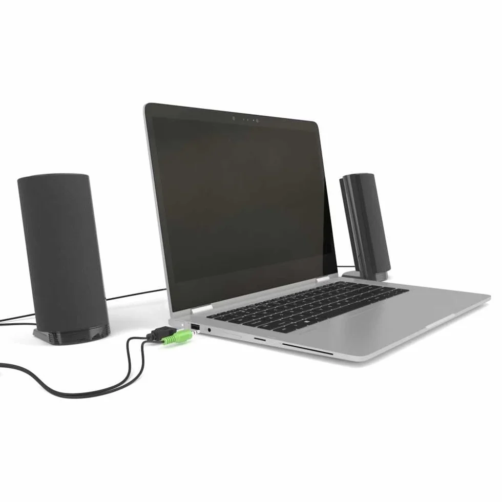 Hama Głośniki multimedialne E 80 aktywne głośniki PC 2,5 W jack 3,5 mm USB czarne