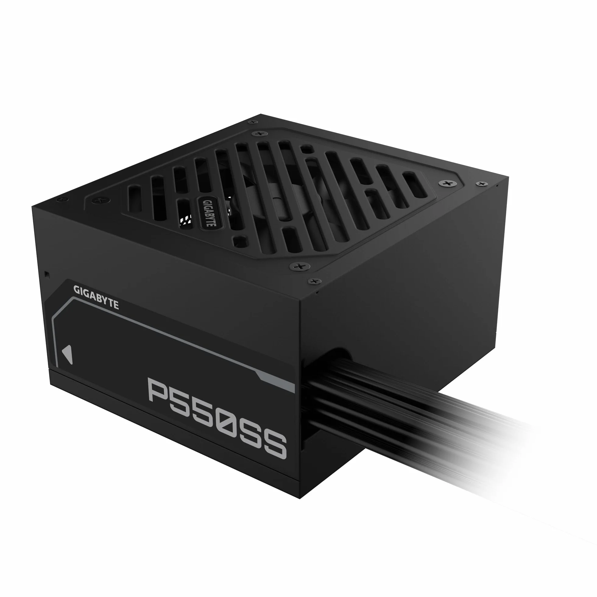 GIGABYTE Zasilacz P550SS - PCIe 5.0, 80 PLUS Silver, w pełni modułowa konstrukcja, wentylator 120 mm, kompatybilny z ATX 3.0, wtyczka EU