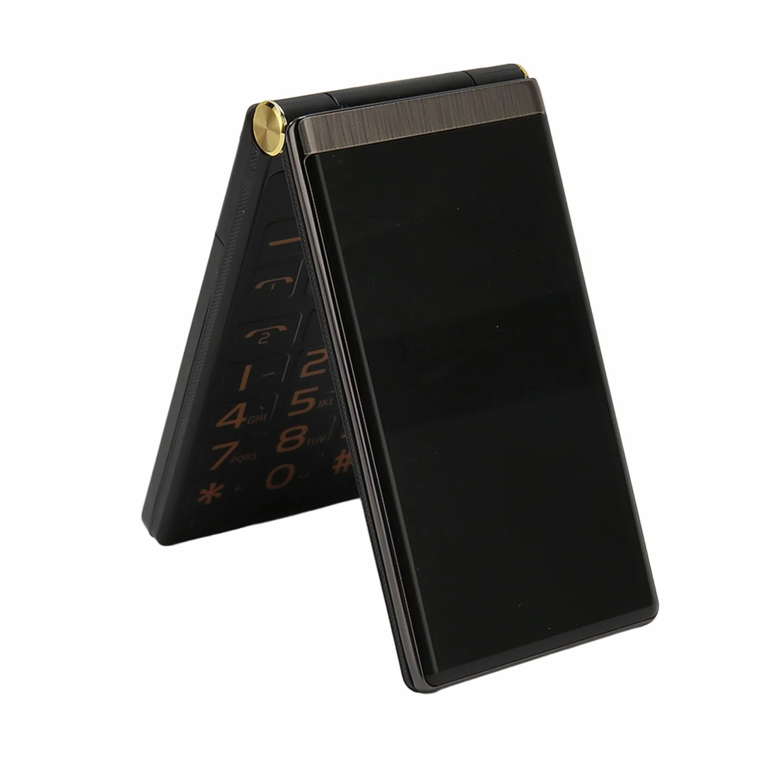 Telefon z klapką dla Seniorów, Odblokowany Telefon z klapką 2G Telefon z klapką z Dużym Przyciskiem dla Seniorów, 3-calowy Telefon z klapką dla Osób Starszych, Podwójny Tryb