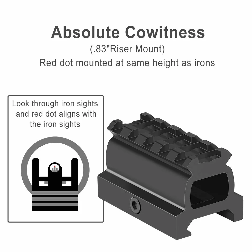 Feyachi RDS-22 Red Dot wizjer 1 x 22 mm 2MOA Airsoft wizjer punktowy kompaktowy wizjer z czerwonym punktem, luneta celownicza do szyn Picatinny/Weaver 20 mm/22 mm