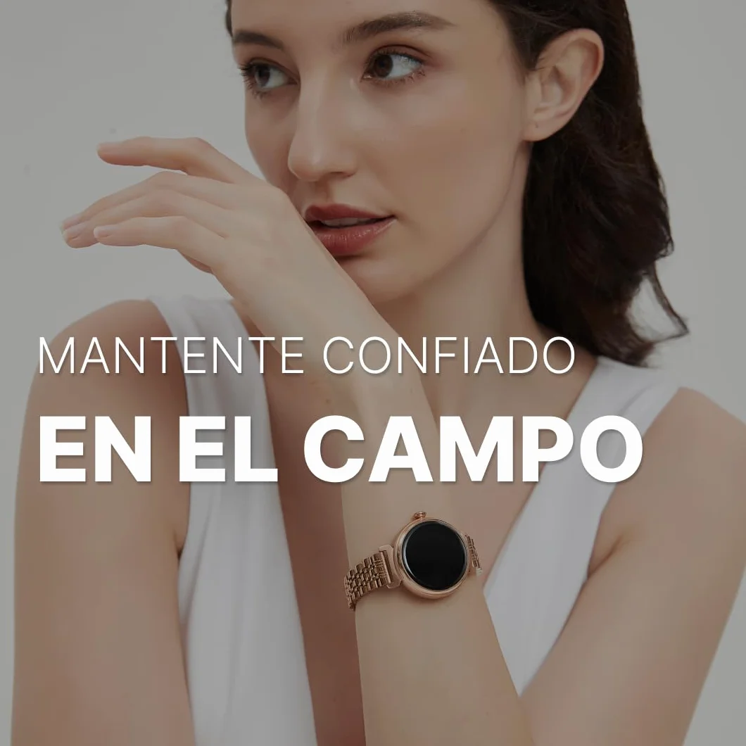 HiFuture Aura damski smartwatch, wyświetlacz AMOLED ze stali nierdzewnej 1,08 cala, czujnik tętna, czujniki Real SpO2, krokomierz, wodoodporny IP68, kompatybilny z Androidem i iOS