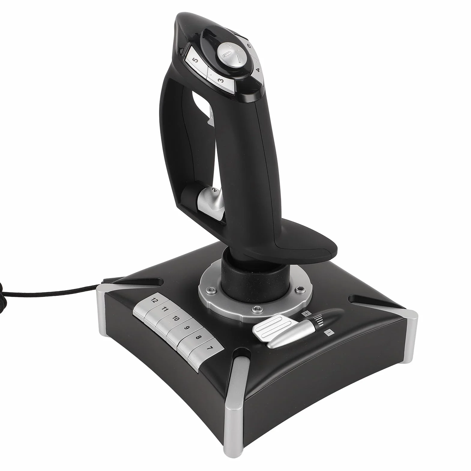 Garsent Sterowanie Symulatorem Lotu z Wibracjami, Symulowany Ster Kierunku Przepustnicy, 3 Tryby, Joystick Kontrolera Drążka Sterowego dla JEDNEGO, Gry Komputerowe