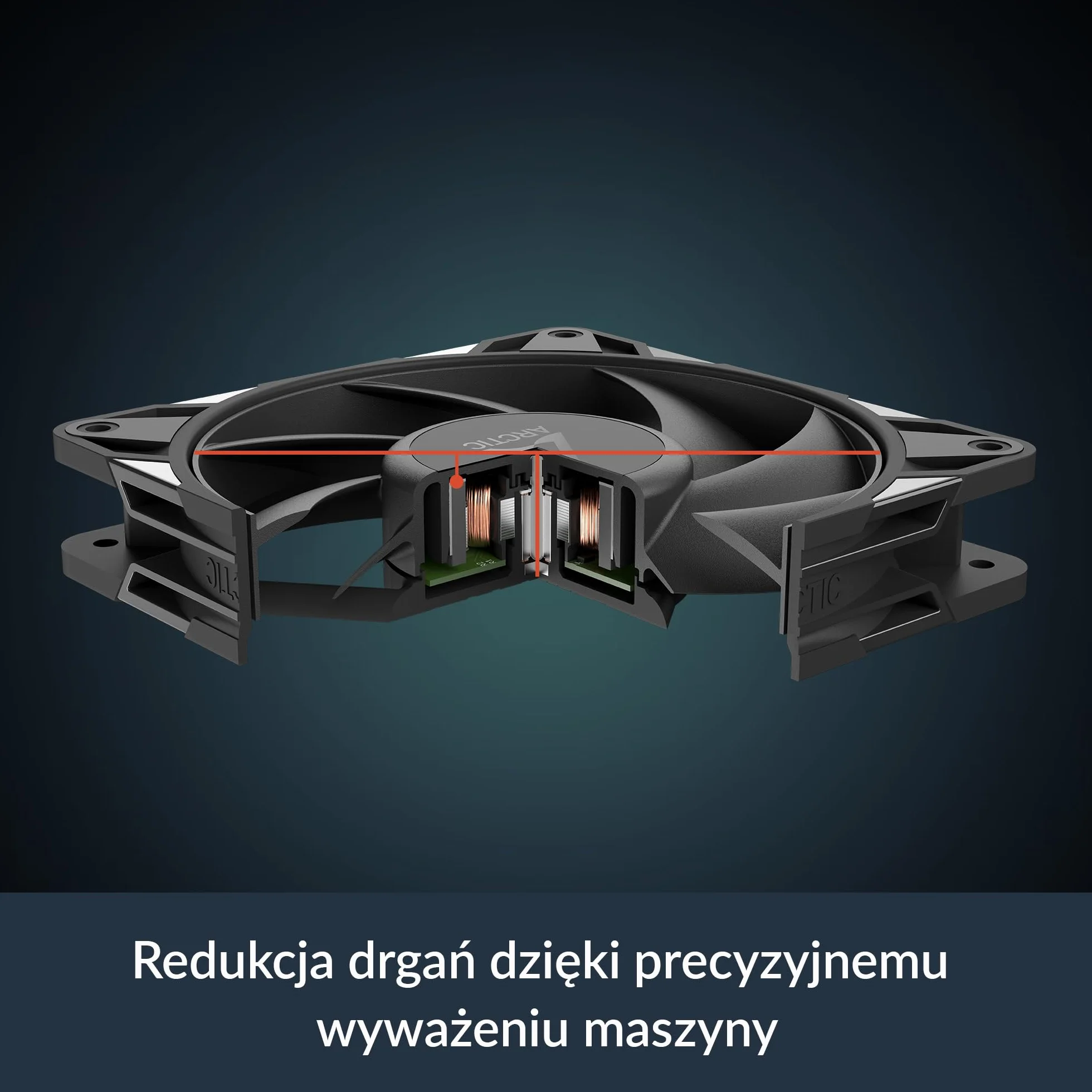 ARCTIC P12 Pro - Mocny Wentylator Premium, Wentylator PWM 120 mm, 600-3000 rpm, 0 rpm <5% PWM, łożysko ślizgowe Hydrodynamiczne, 4-Pin - Czarny