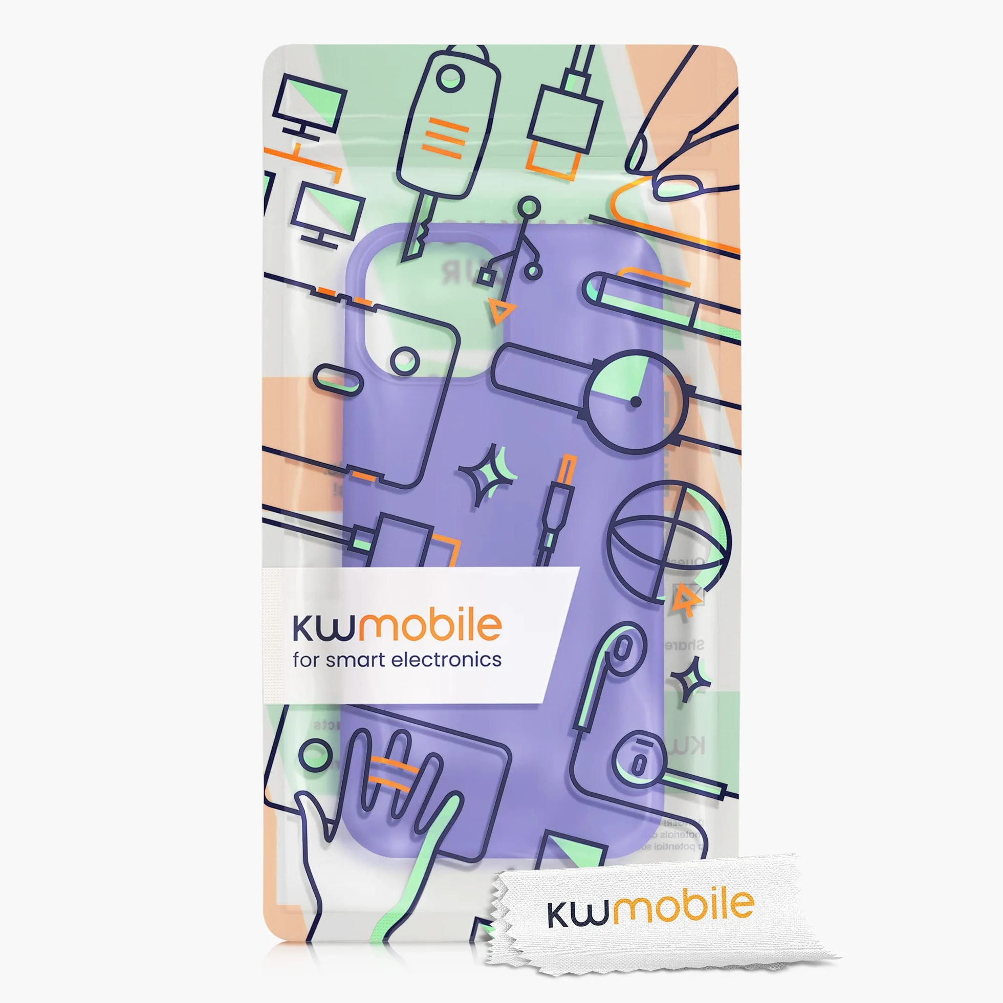 kwmobile Etui kompatybilne z Apple iPhone 13 Mini - TPU i silikon odporny na wstrząsy - Niebieski Fioletowy