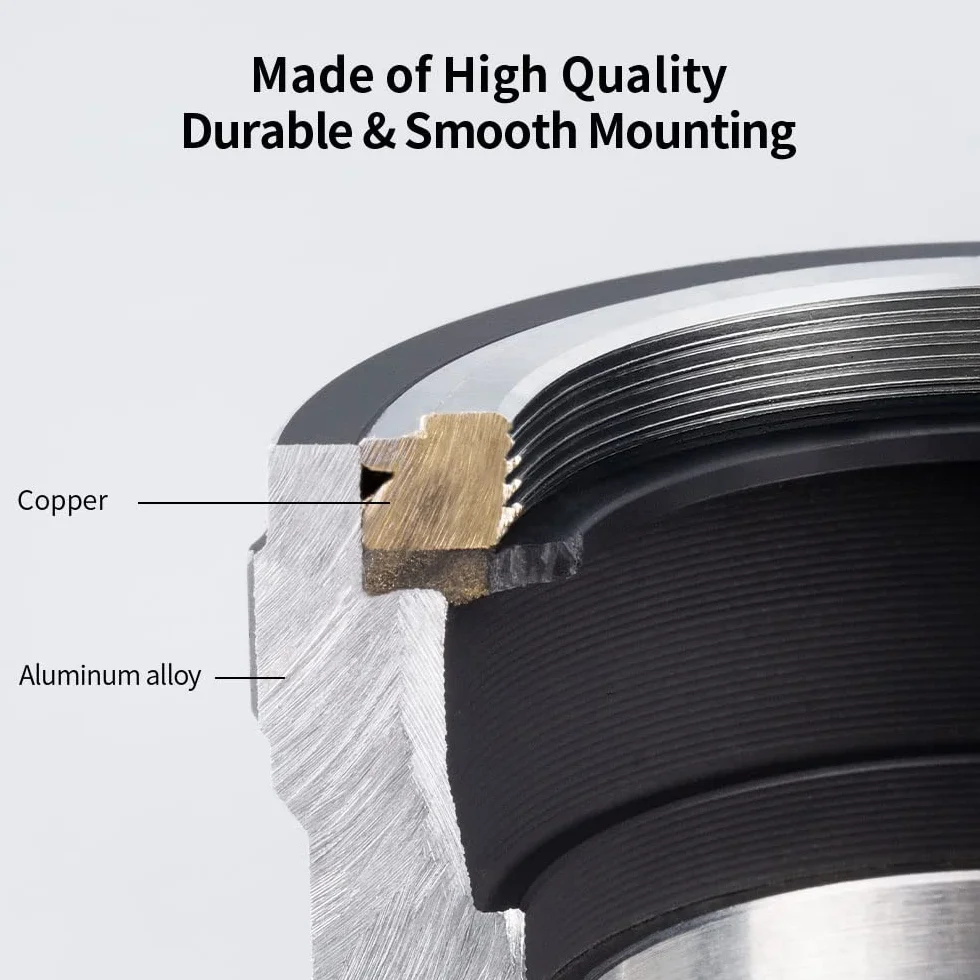 K&F CONCEPT Adapter do montażu M42 na L, adapter ręcznego ustawiania ostrości, kompatybilny z obiektywem M42 na korpus aparatu z mocowaniem L