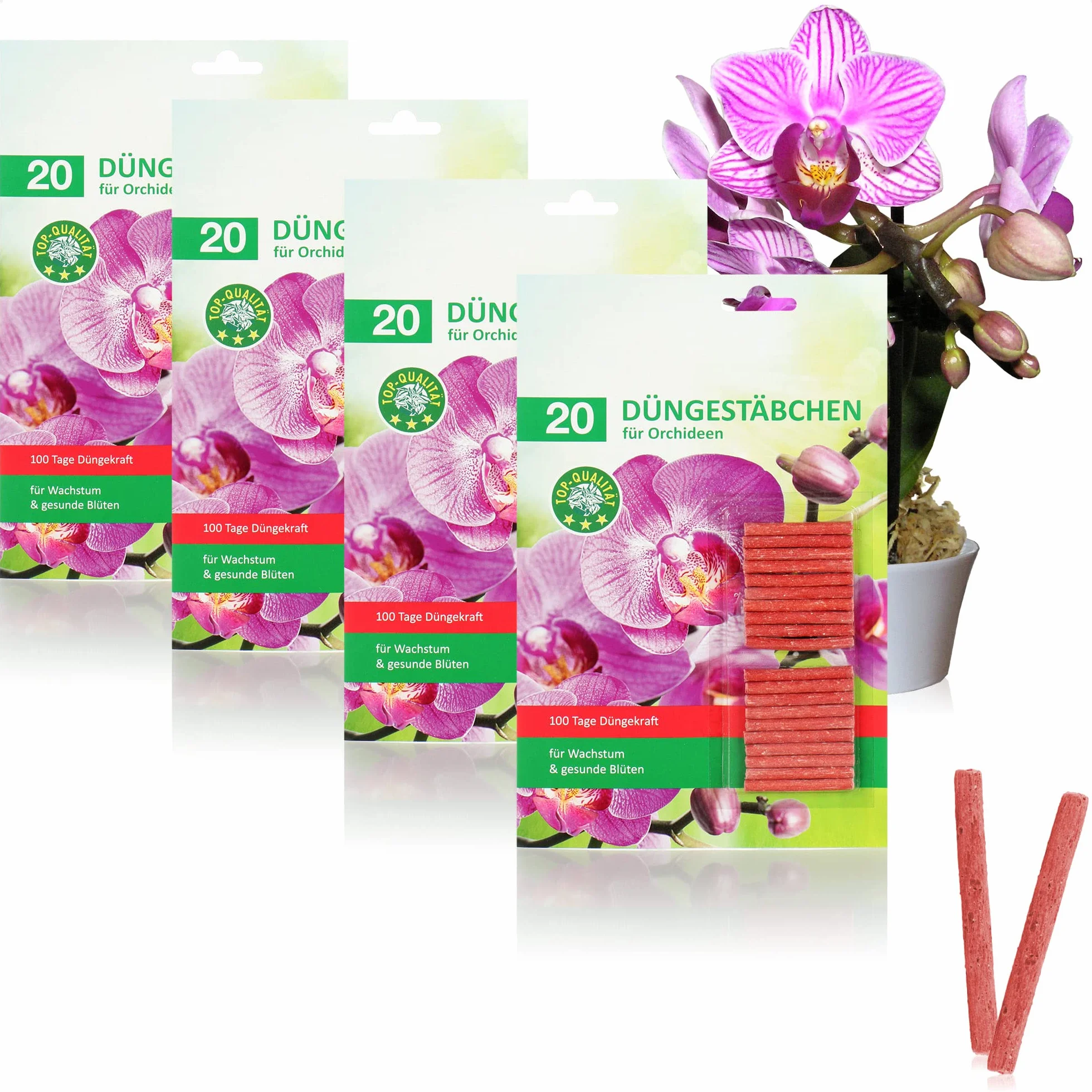 COM-FOUR® 80x pałeczki nawozowe do storczyków, zbilansowany nawóz