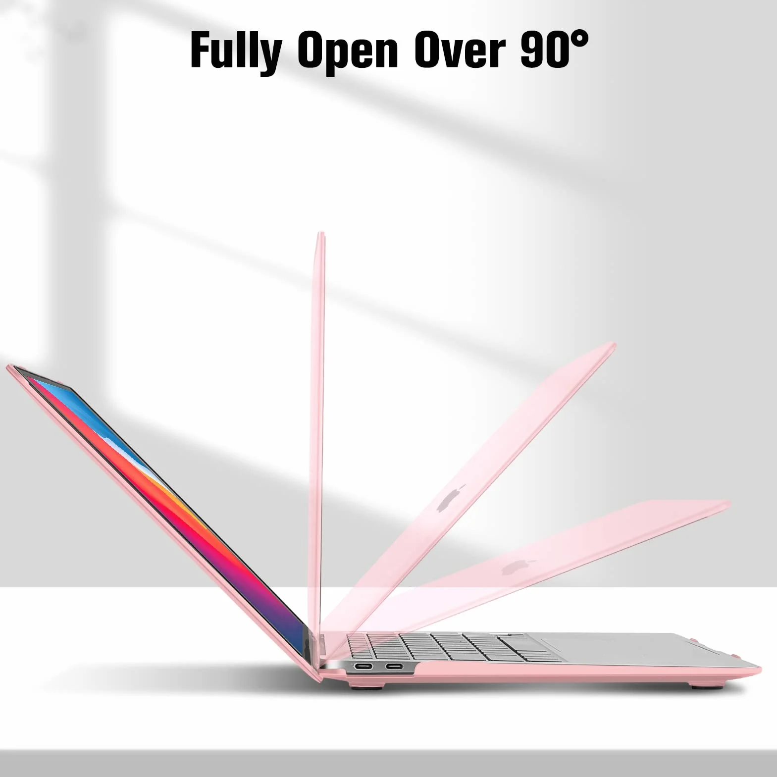 Fintie Etui Kompatybilne z MacBook Air 13 cali 2020/2019/2018 (A2337 M1, A2179, A1932) Matowe Odporne na Odciski Palców Różowe