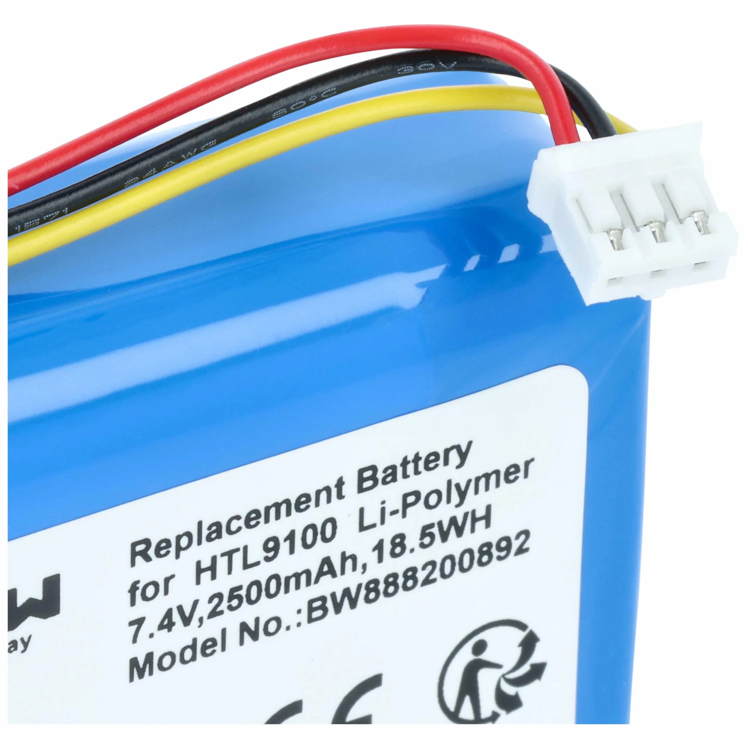vhbw Bateria zamienna do Philips 104050-2S, 2ICP11/41/54 do głośników głośników głośników (2500 mAh, 7,4 V, litowo-polimerowy)