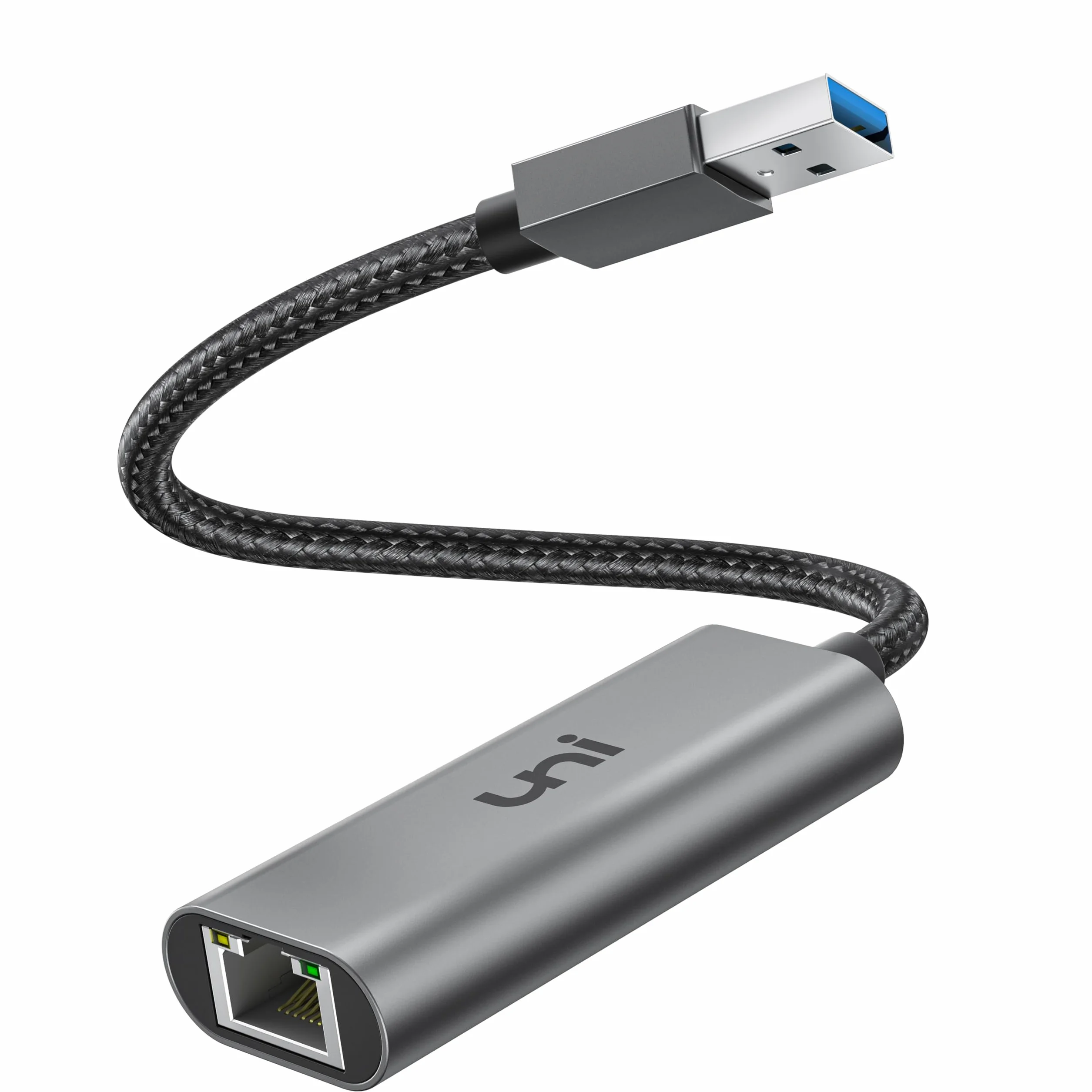 uni Adapter USB Ethernet 2,5 G, adapter Ultra Speed ​​USB 3.0 na RJ45, adapter sieciowy 2,5 Gigabit, sieć LAN 2,5 Gb/s Kompatybilny z iMac Pro, Dell XPS, Chromebook, laptopami, NAS itp.