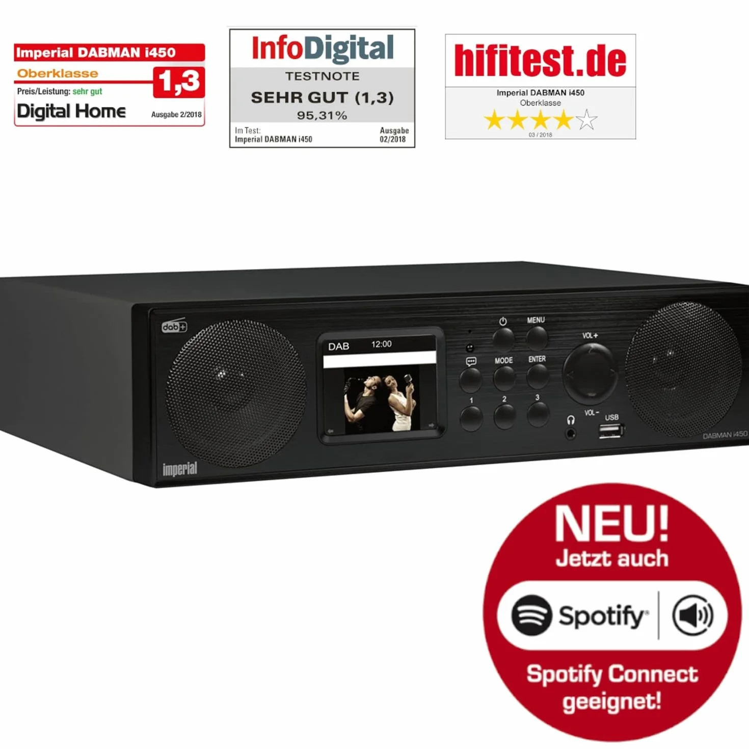Imperial I450 22-245-00 Radio Kuchenne, Czarny, 29W
