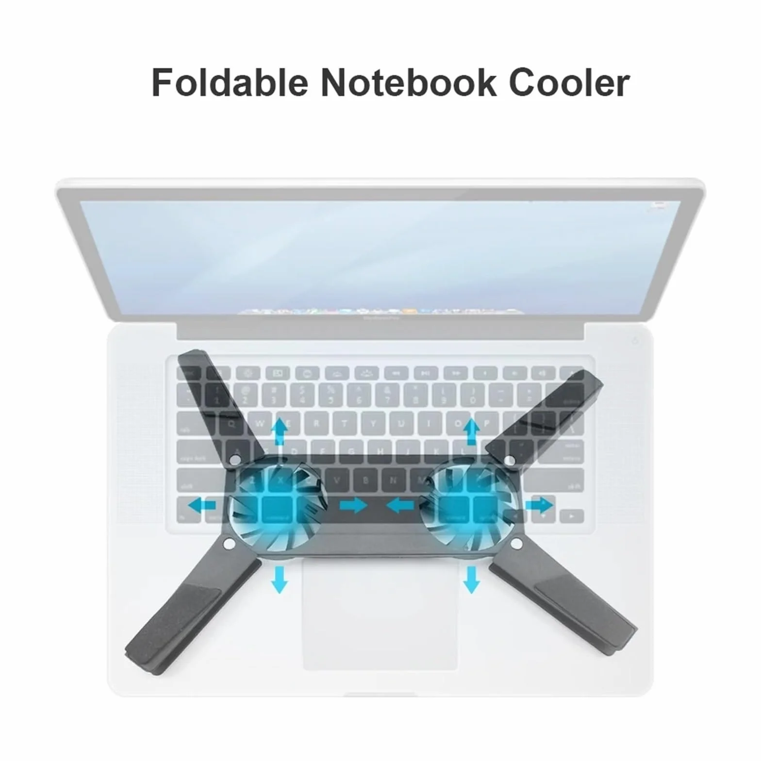 Laptop Cooler Podkładka chłodząca pod laptopa Zasilana przez USB podstawka chłodząca do laptopa z podwójnymi wentylatorami 60mm składana podkładka chłodząca do notebooka podkładka chłodząca do laptopa